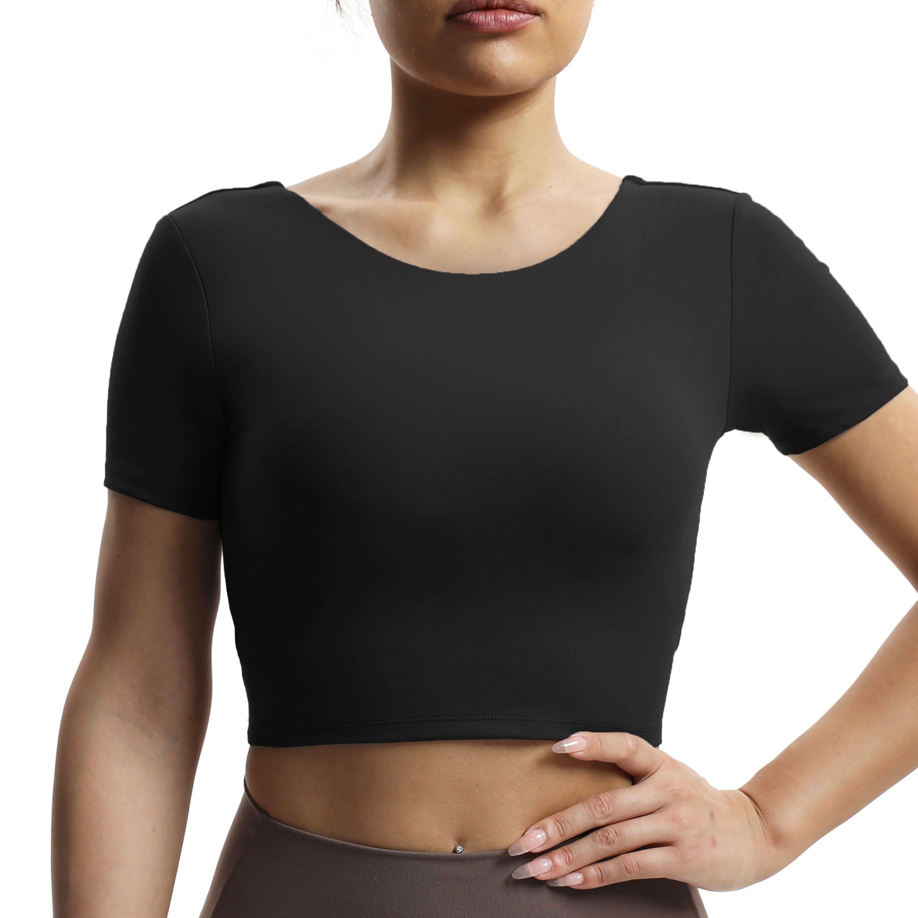Aoxjox "Emma" Short Sleeve Twist Back Top