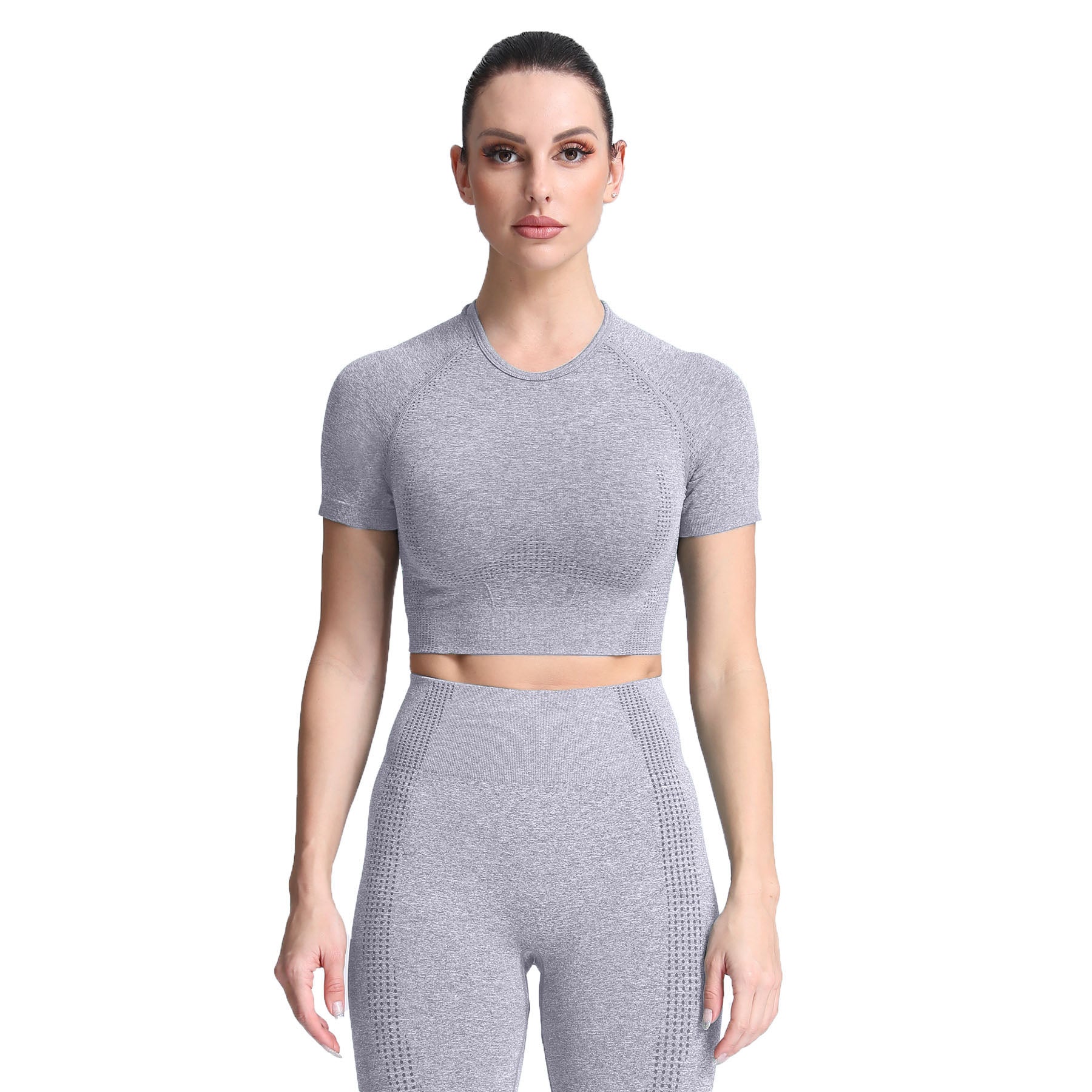 Aoxjox Vital Short Sleeve Crop Tops