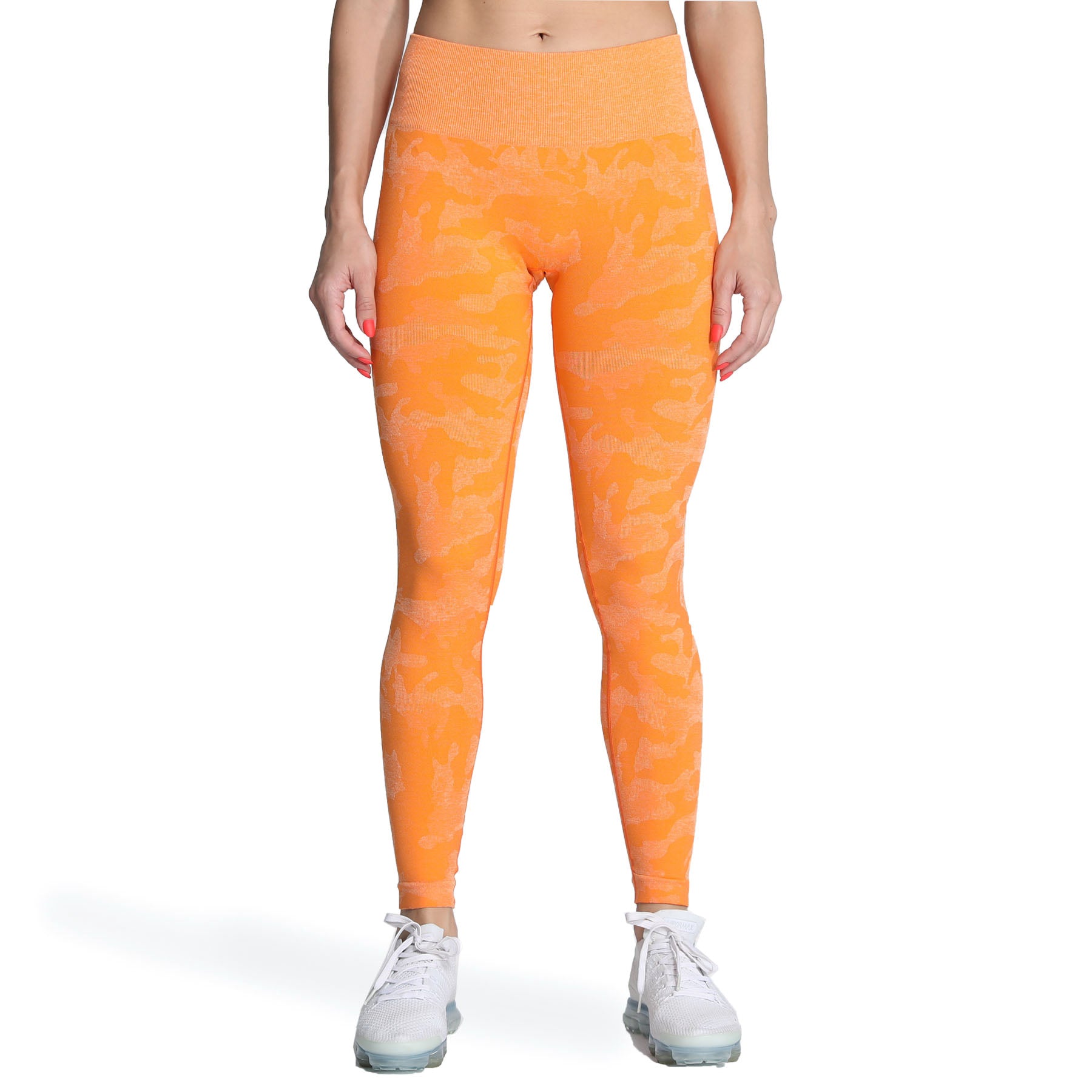 All in motion Girls' Leggings Cropped Light Orange Camo Size XL