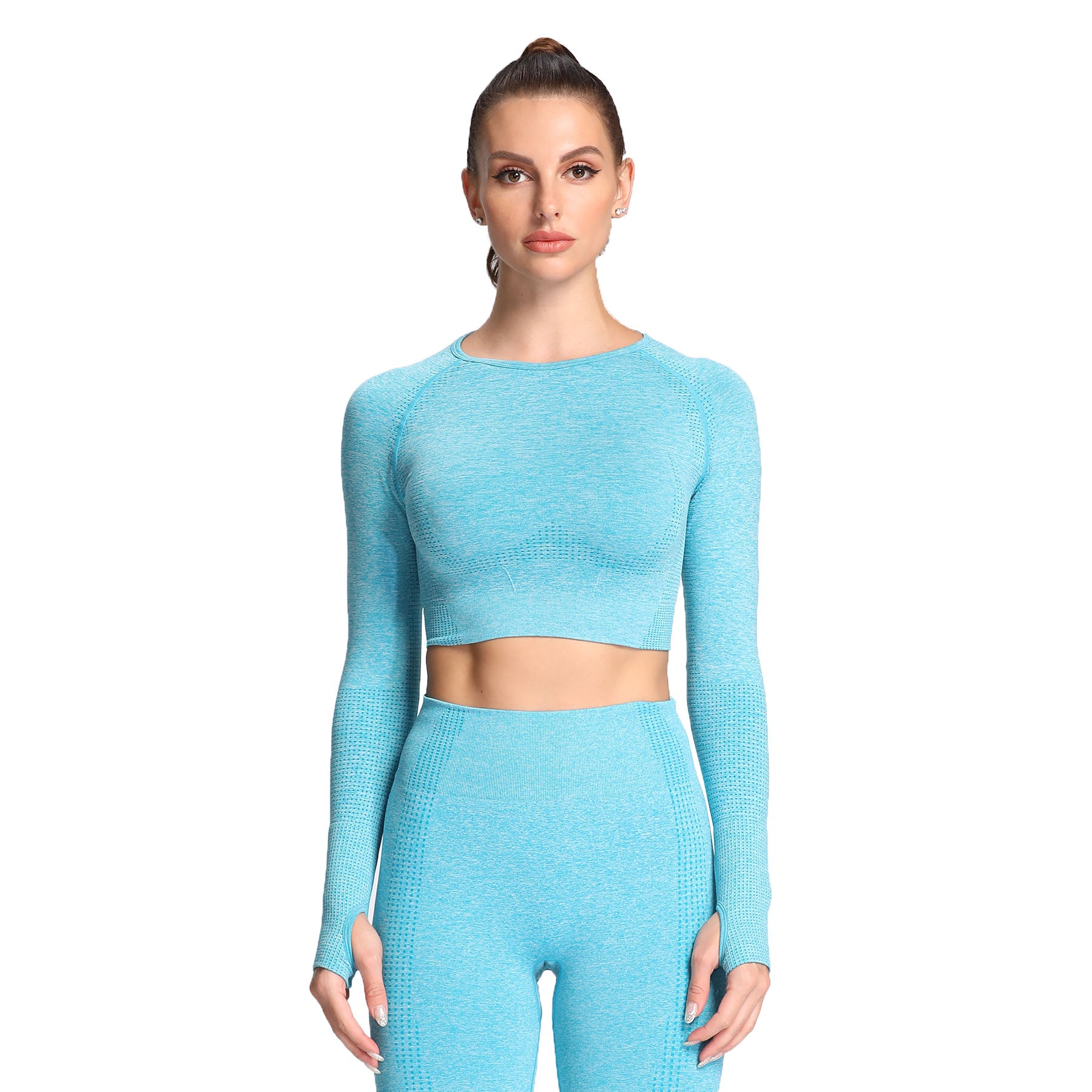 Aoxjox Vital Long Sleeve Crop Top