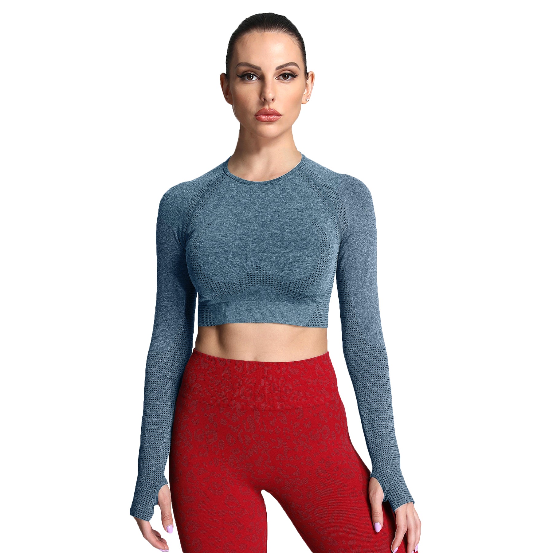 Aoxjox "Vital 2.0 / 3.0" long-sleeved Crop Top（Deal）
