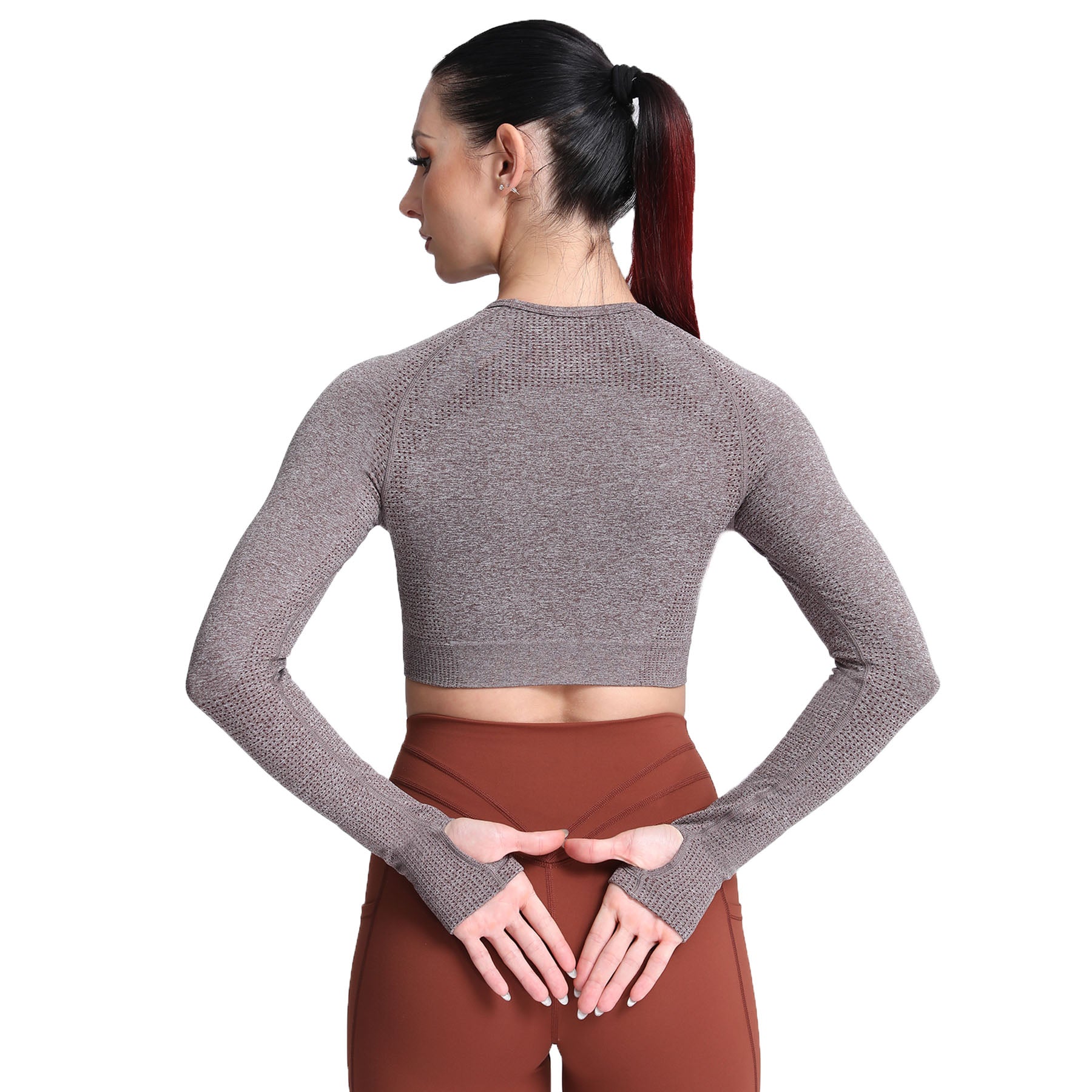 Aoxjox Vital Long Sleeve Crop Top