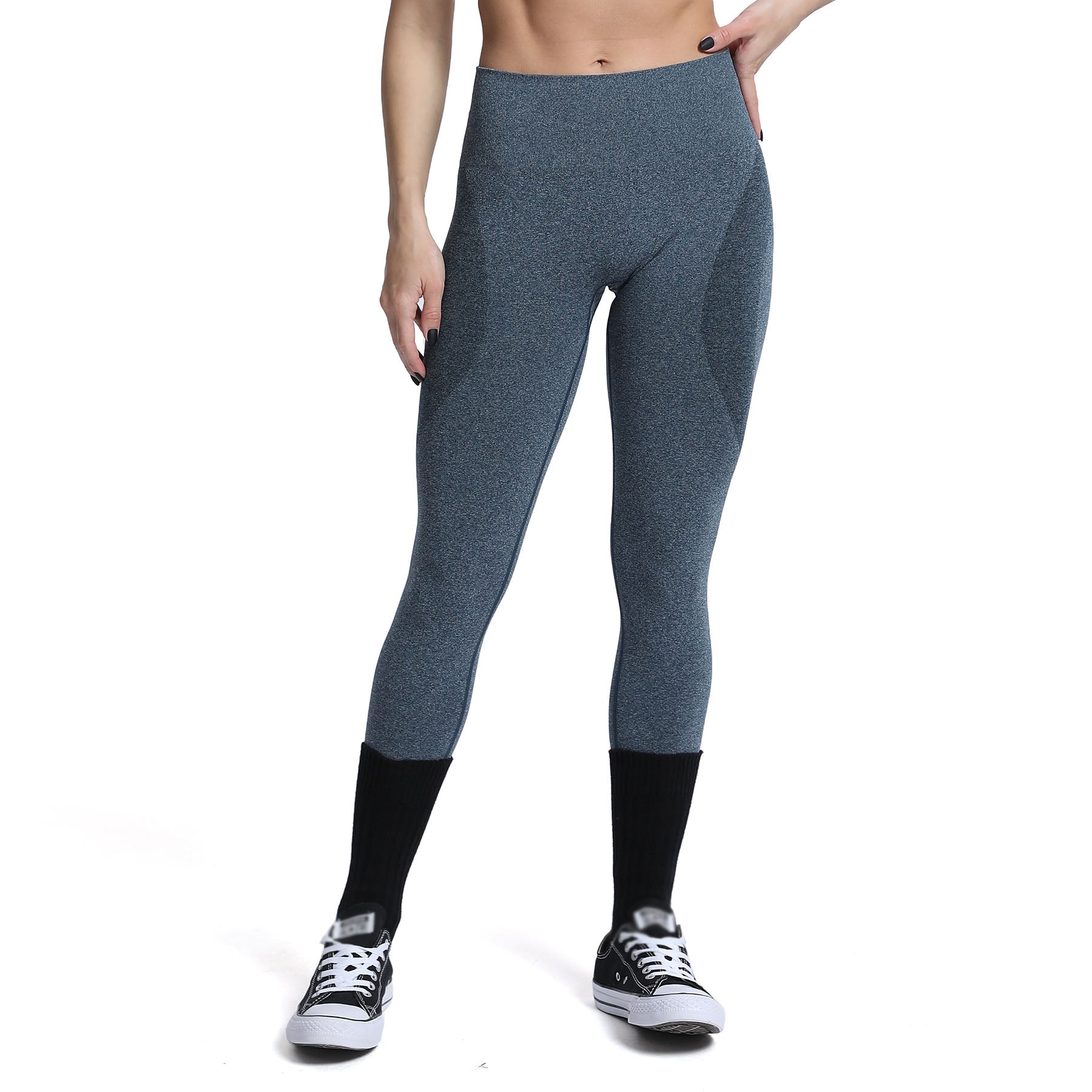 Aoxjox Darks Smile Contour Seamless Leggings