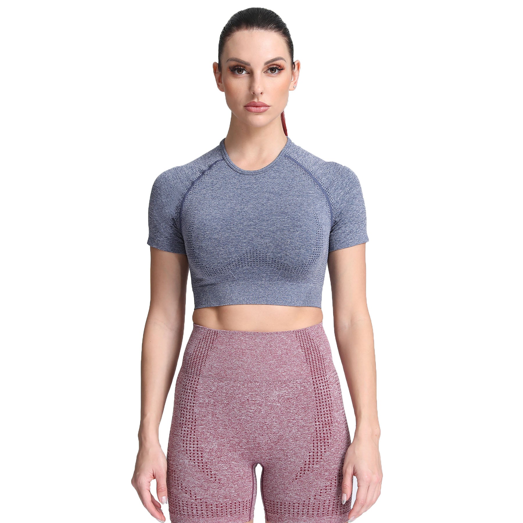 Aoxjox Vital Short Sleeve Crop Tops