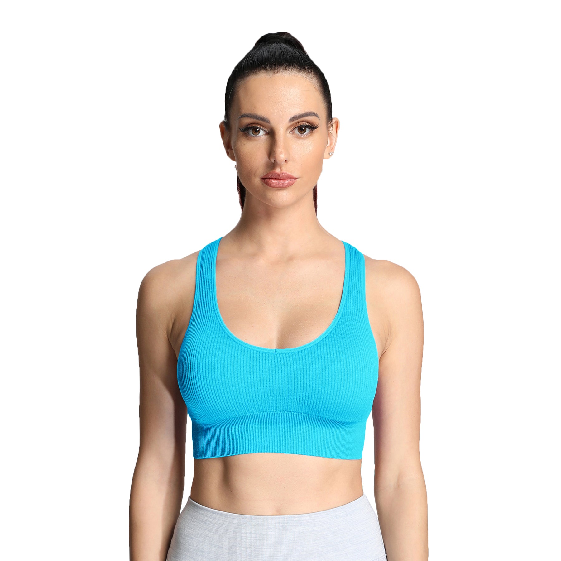 Aoxjox Ribbed Seamless Sports Bras