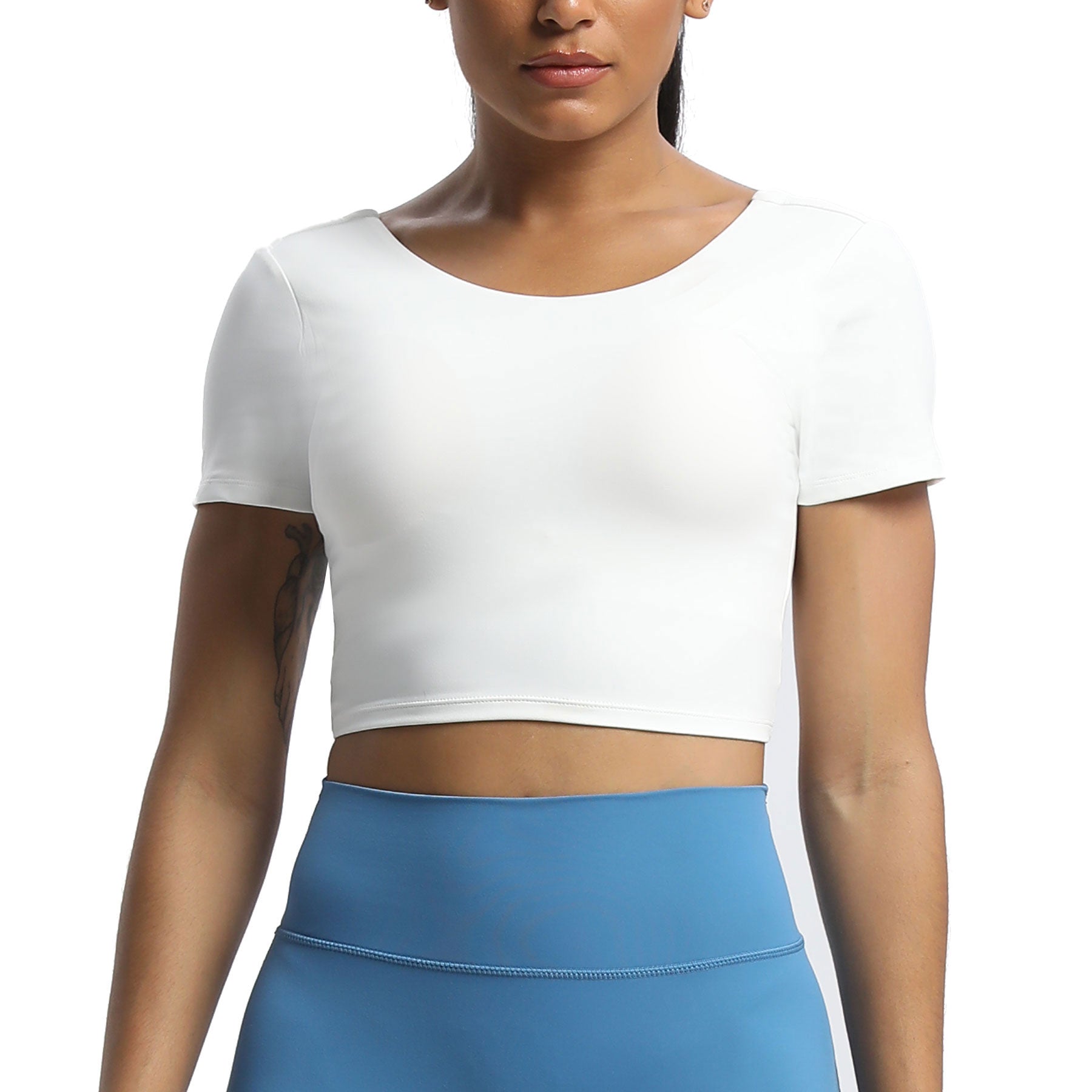Aoxjox "Emma" Short Sleeve Twist Back Top