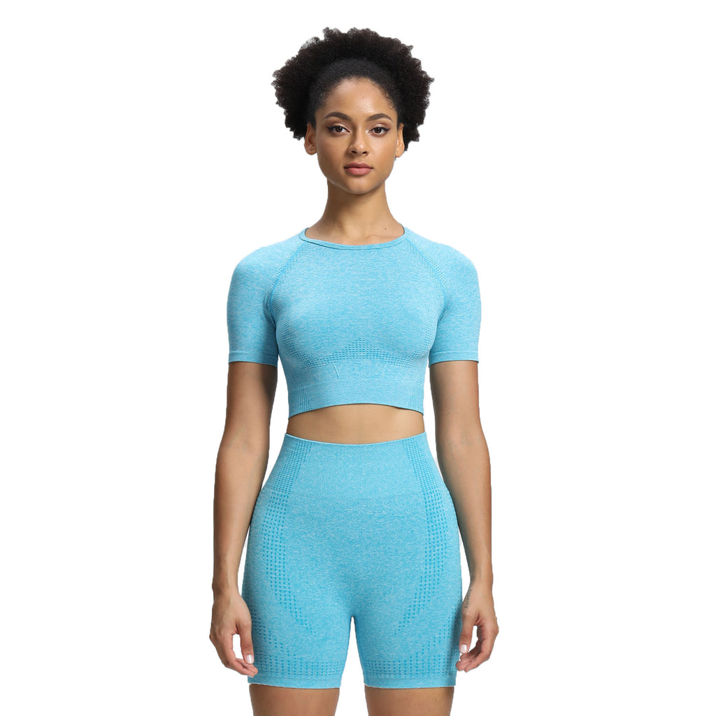 Aoxjox Vital Short Sleeve Crop Tops