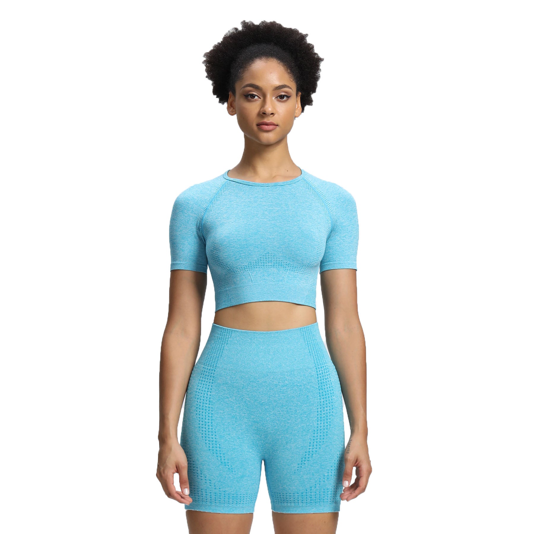 Aoxjox Vital Short Sleeve Crop Tops