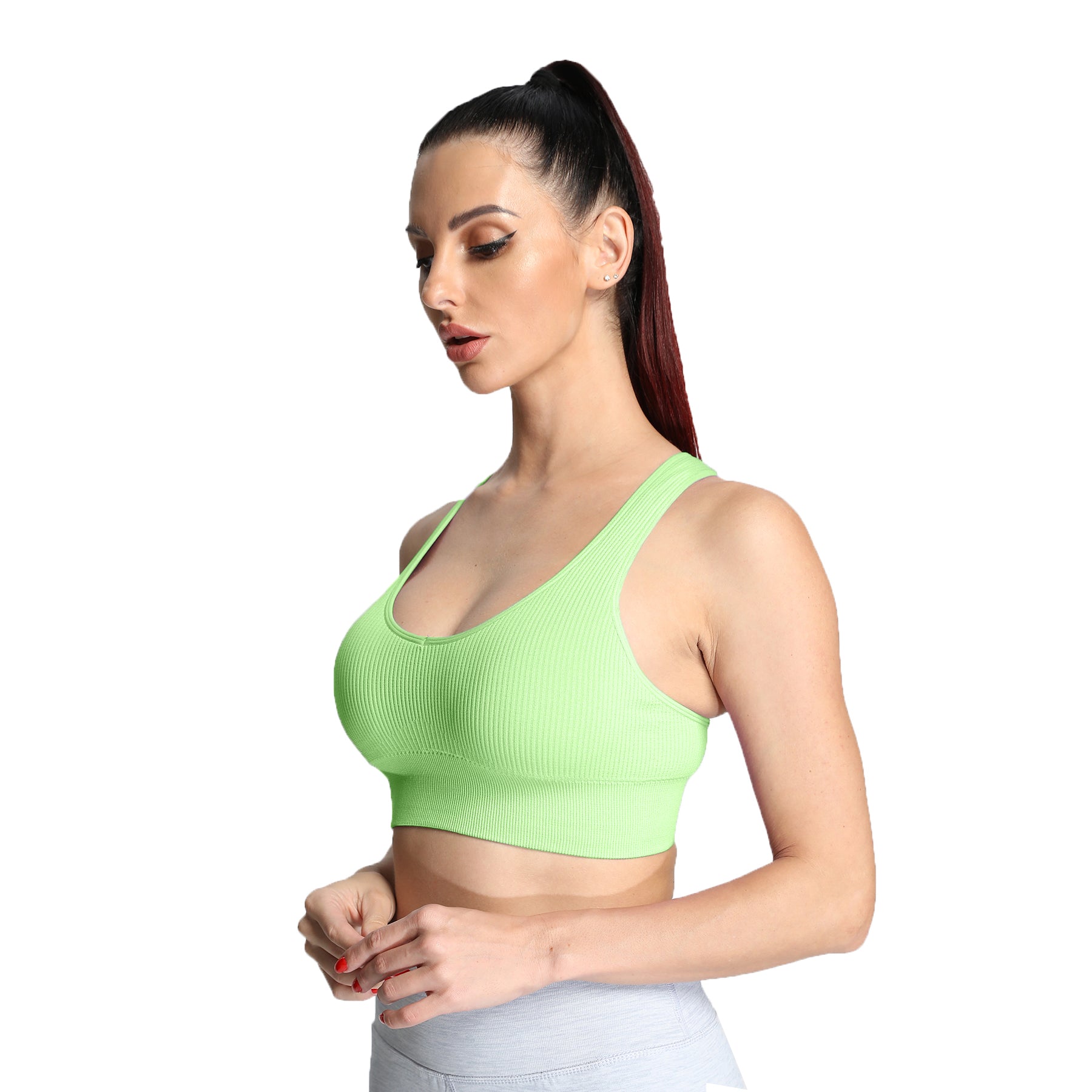 Aoxjox Ribbed Seamless Sports Bras