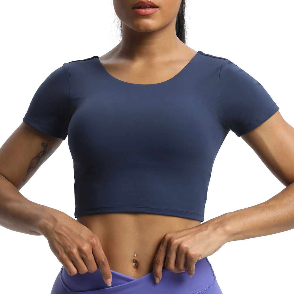 Aoxjox "Emma" Short Sleeve Twist Back Top
