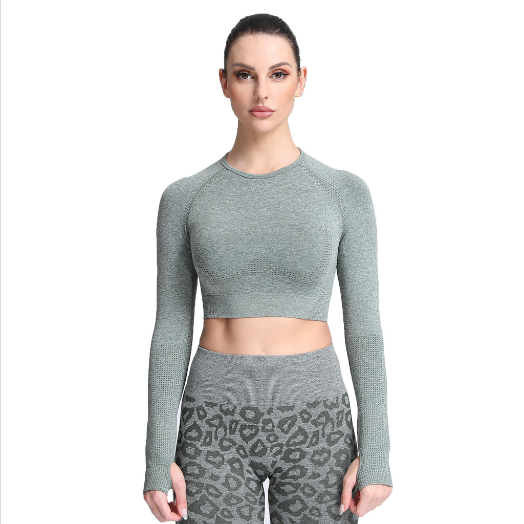 Aoxjox Vital Long Sleeve Crop Top