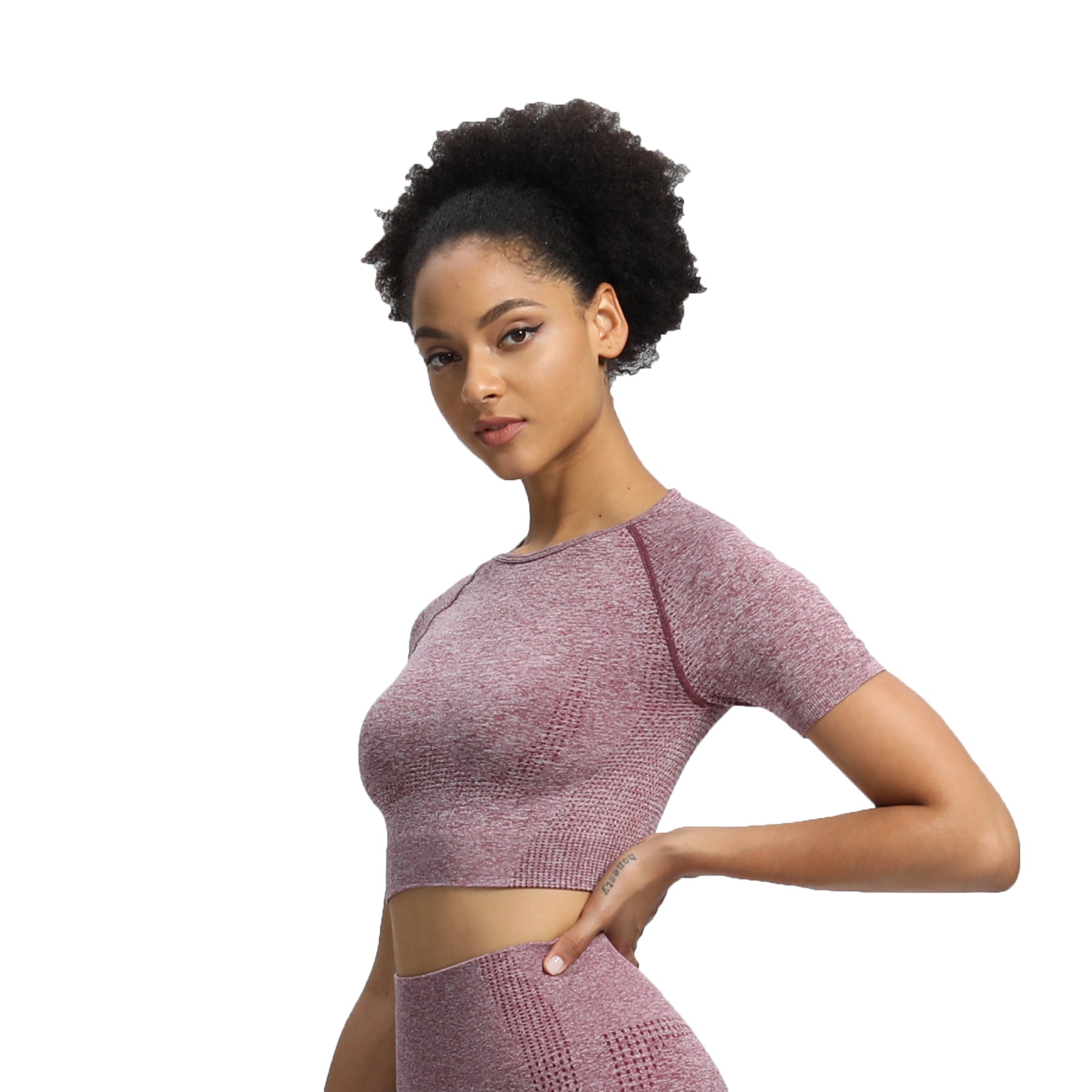 Aoxjox Vital Short Sleeve Crop Tops