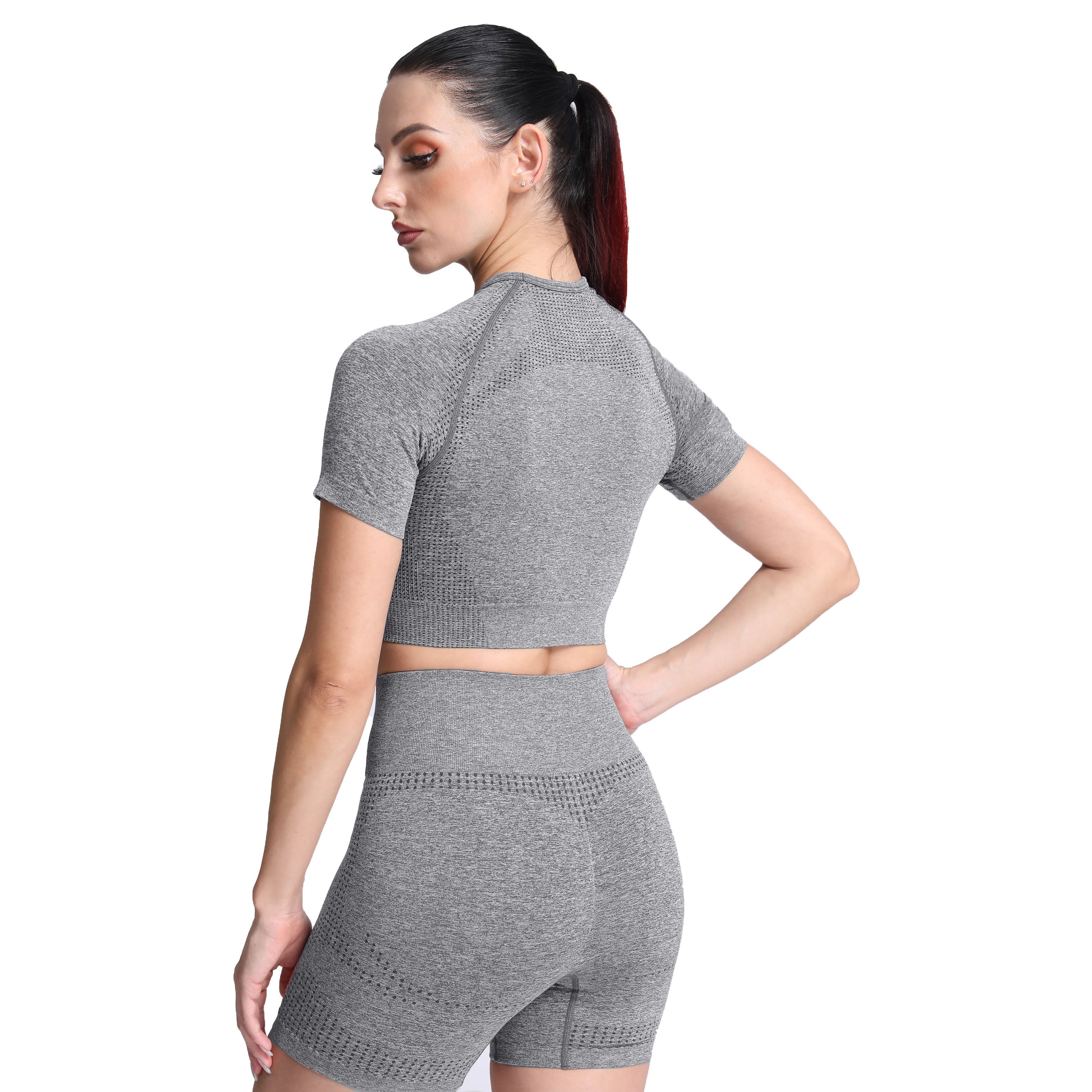 Aoxjox Vital Short Sleeve Crop Tops