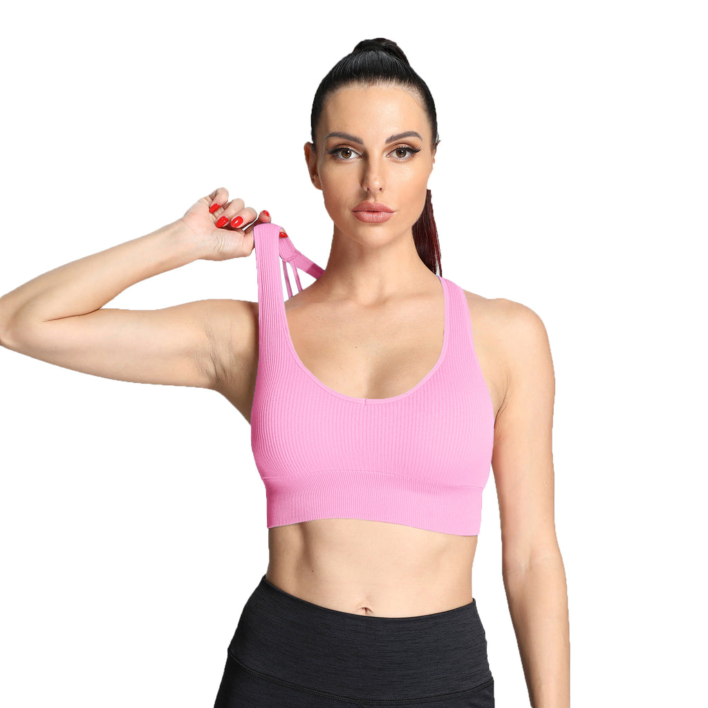 Aoxjox Ribbed Seamless Sports Bras