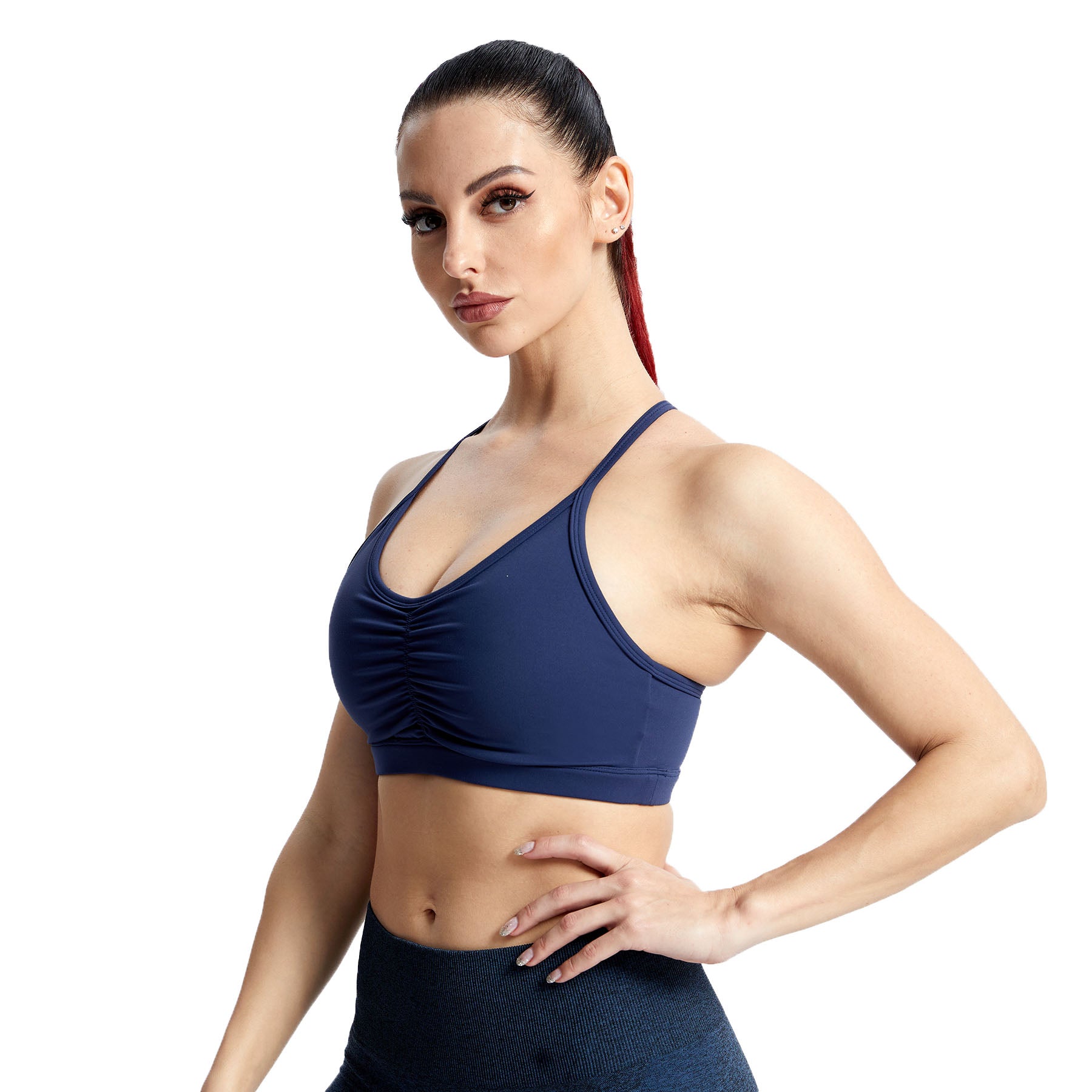 Aoxjox Ruched "Baddie" Sports Bras