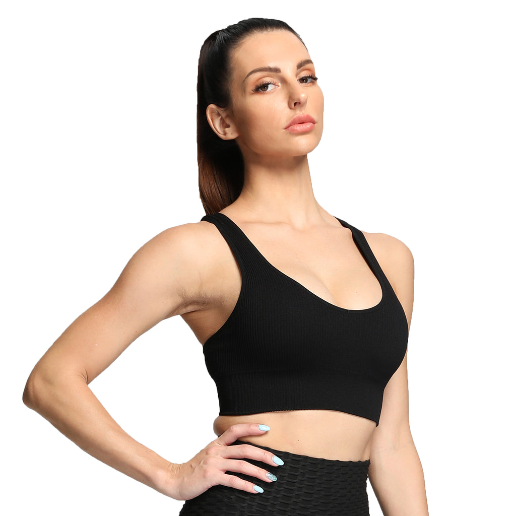 Aoxjox Ribbed Seamless Sports Bras