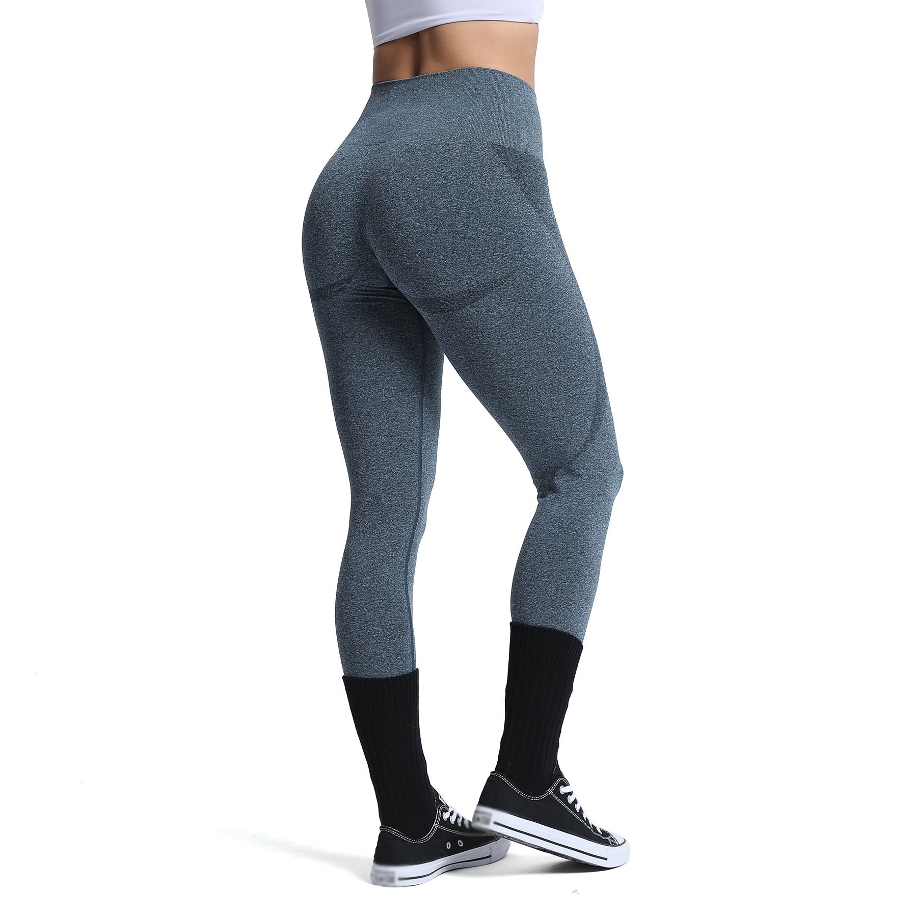 Aoxjox Darks Smile Contour Seamless Leggings