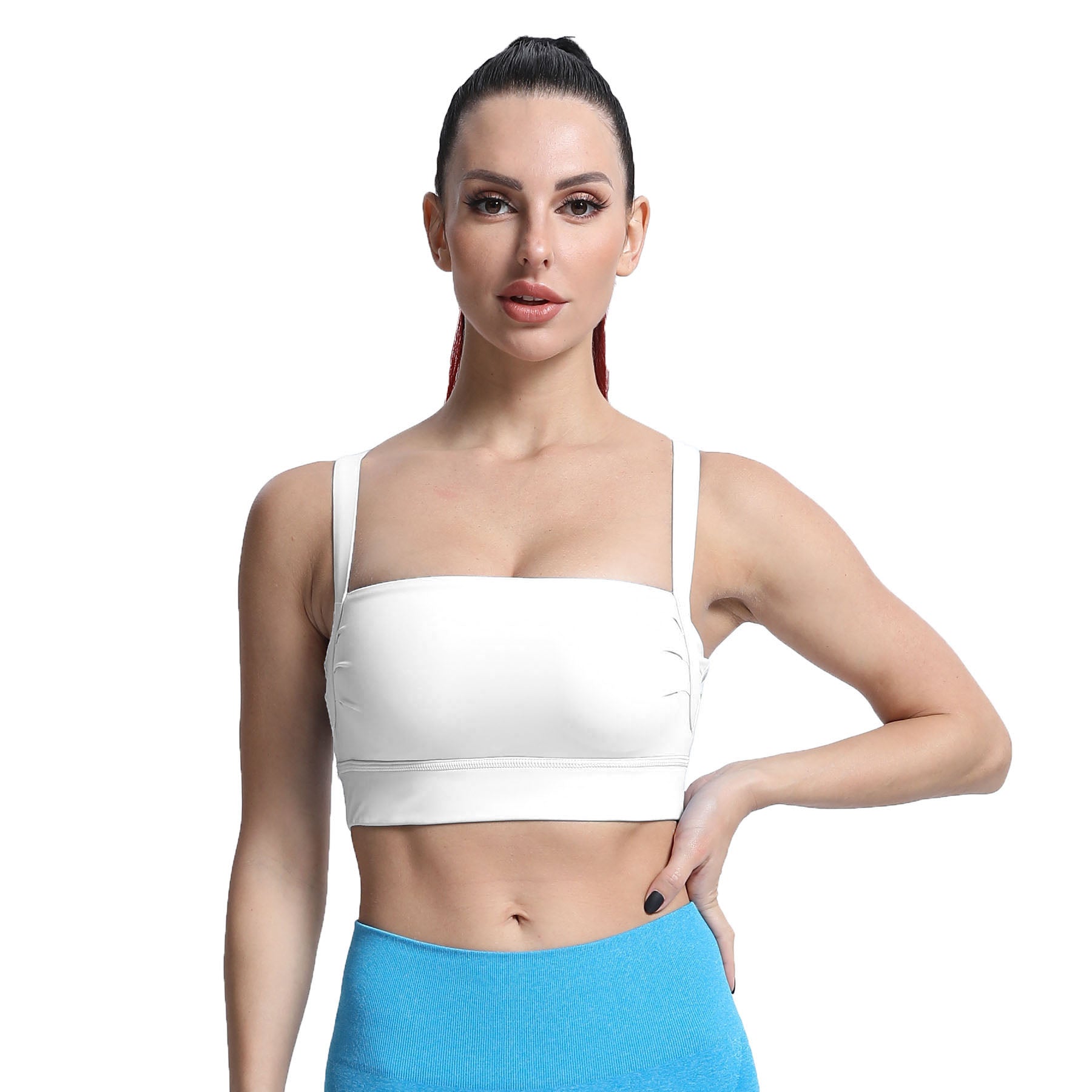 Aoxjox Tube top thick strap open back Bras