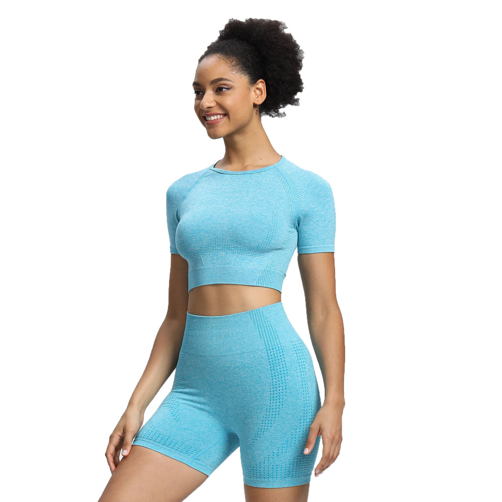 Aoxjox Vital Short Sleeve Crop Tops