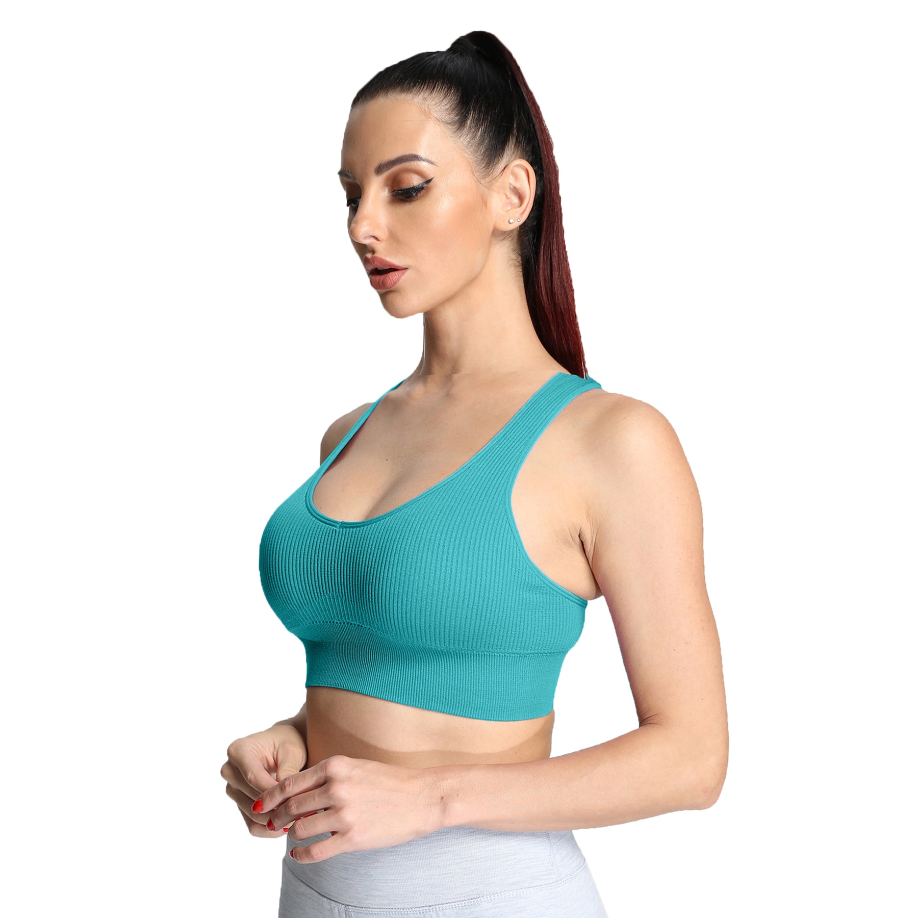 Aoxjox Ribbed Seamless Sports Bras
