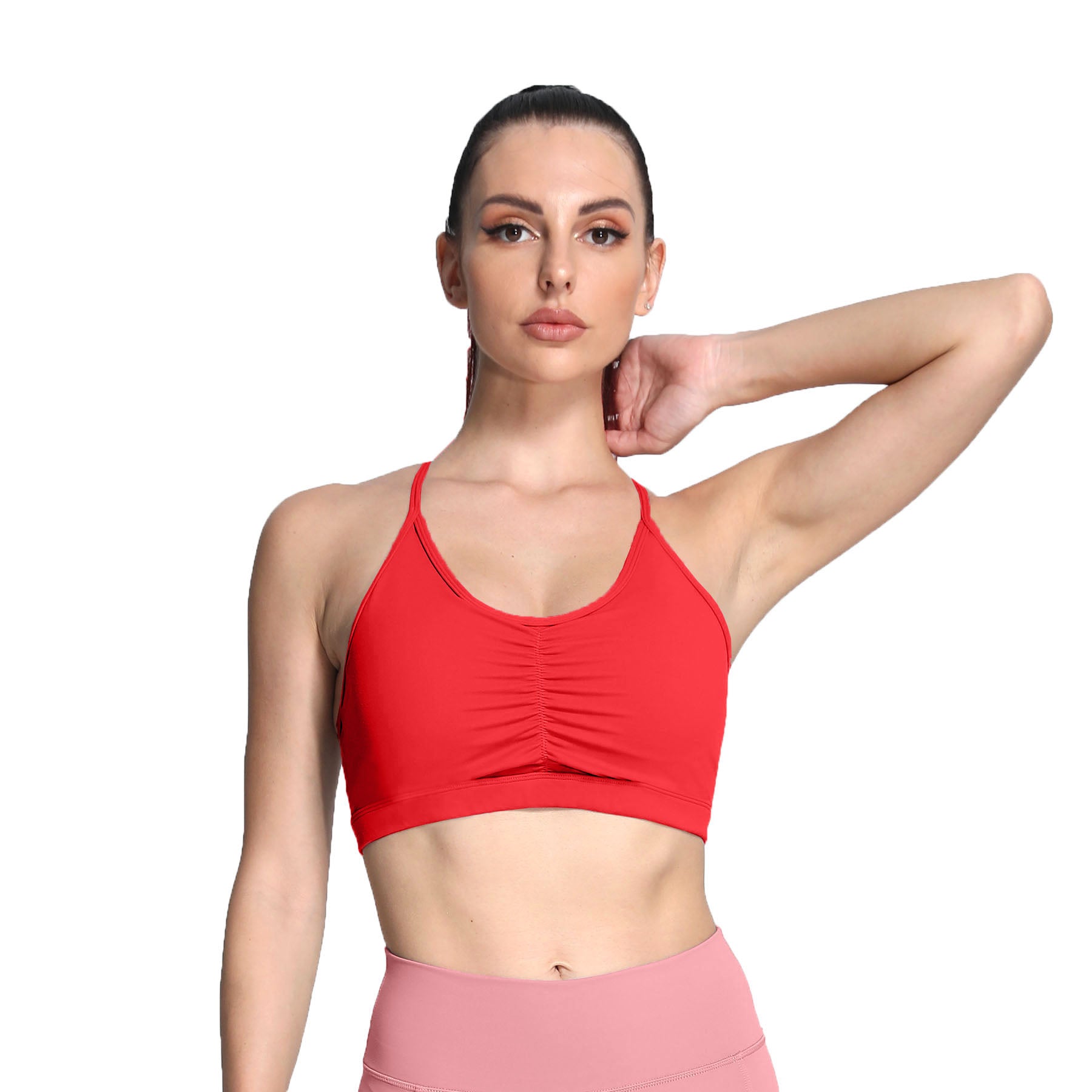 Aoxjox Ruched "Baddie" Sports Bras