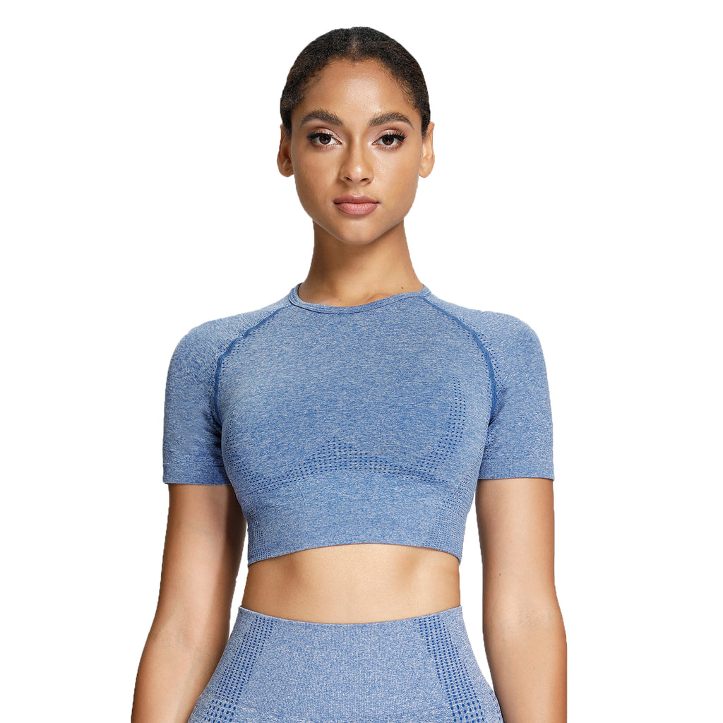 Aoxjox Vital Short Sleeve Crop Tops
