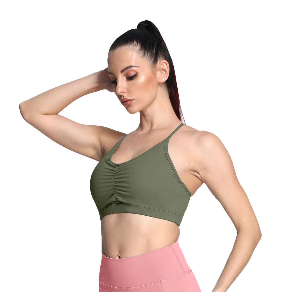 Aoxjox Ruched "Baddie" Sports Bras