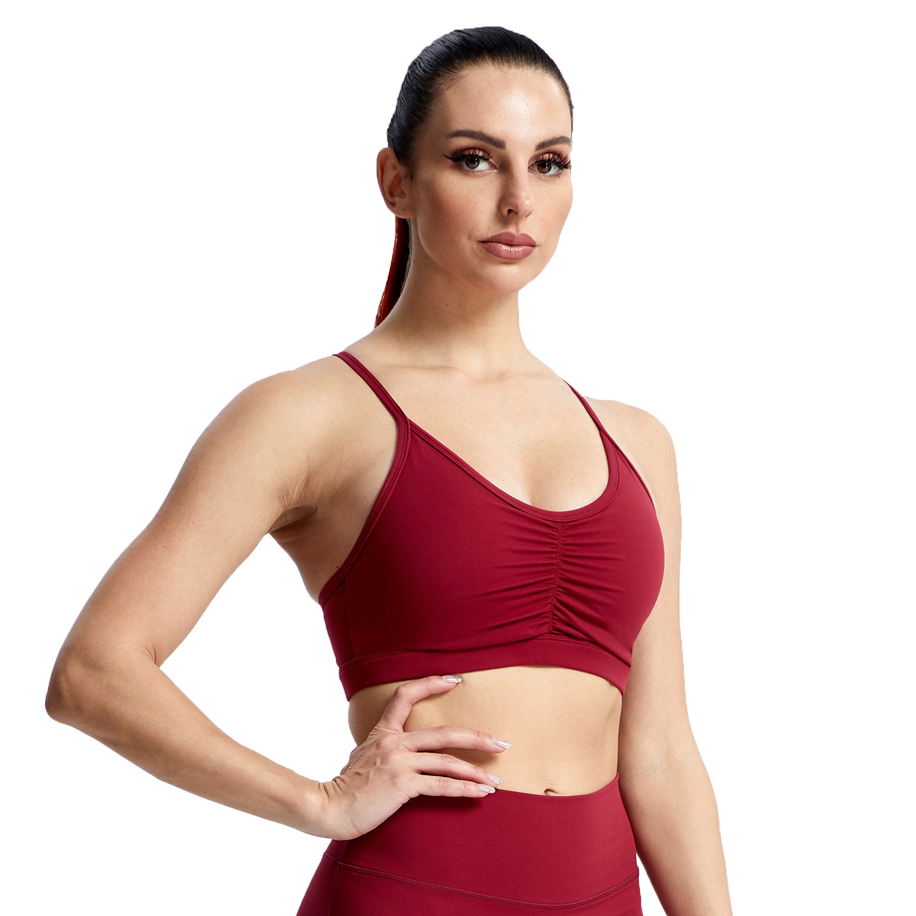 Aoxjox Ruched "Baddie" Sports Bras