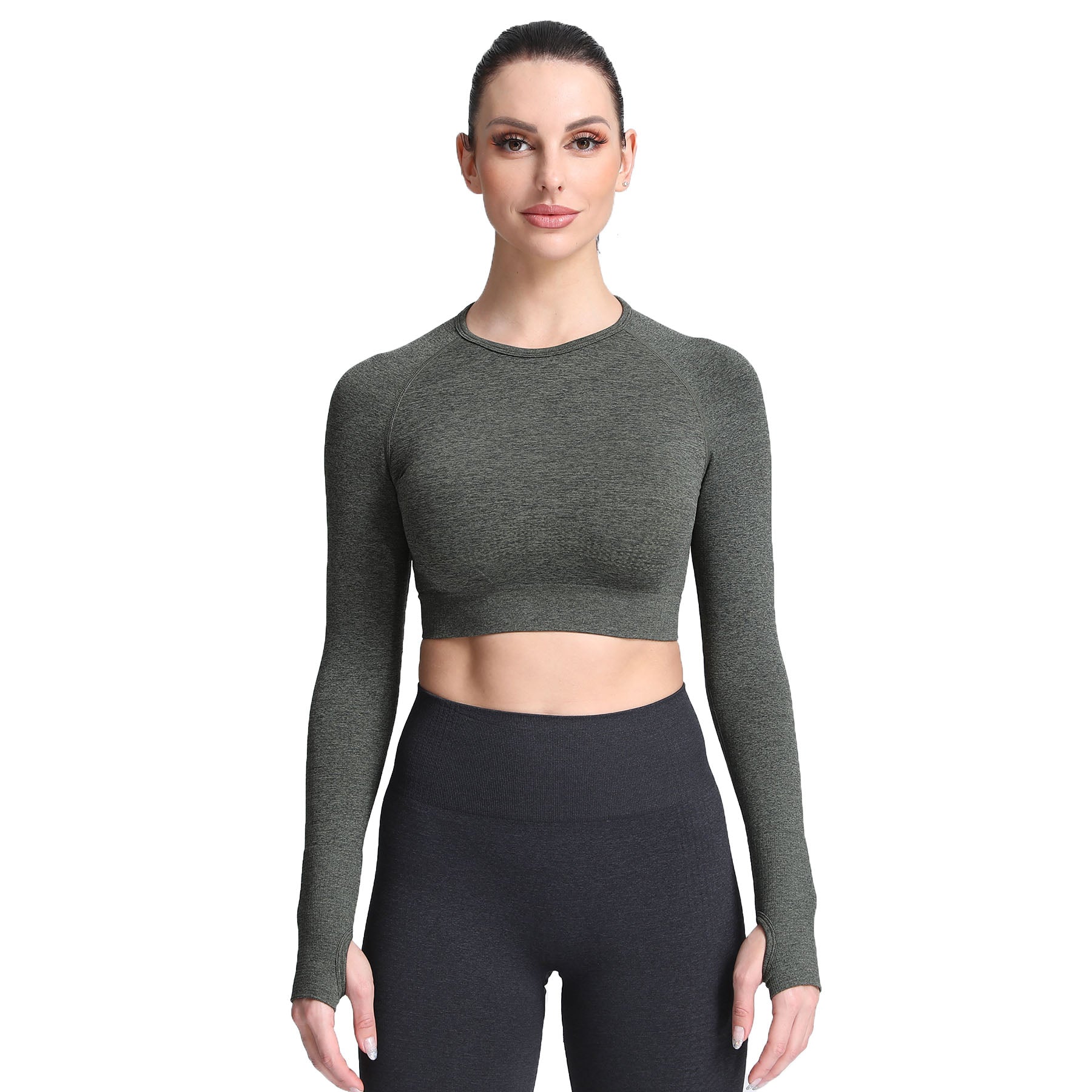 Aoxjox Vital Long Sleeve Crop Top