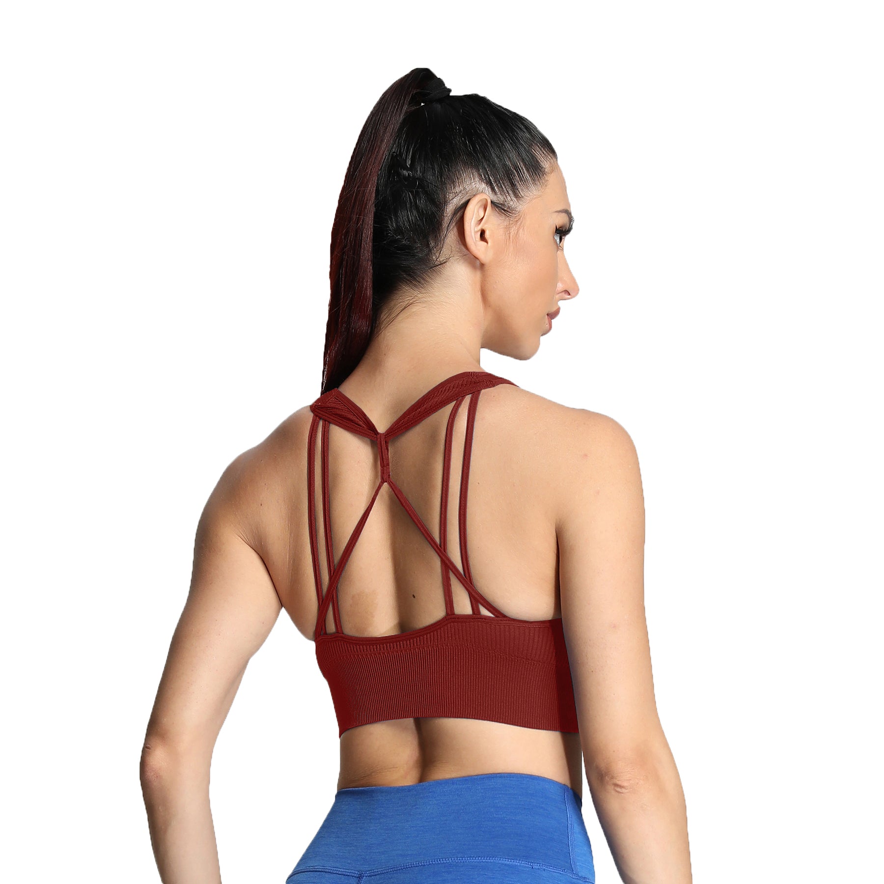 Aoxjox Ribbed Seamless Sports Bras