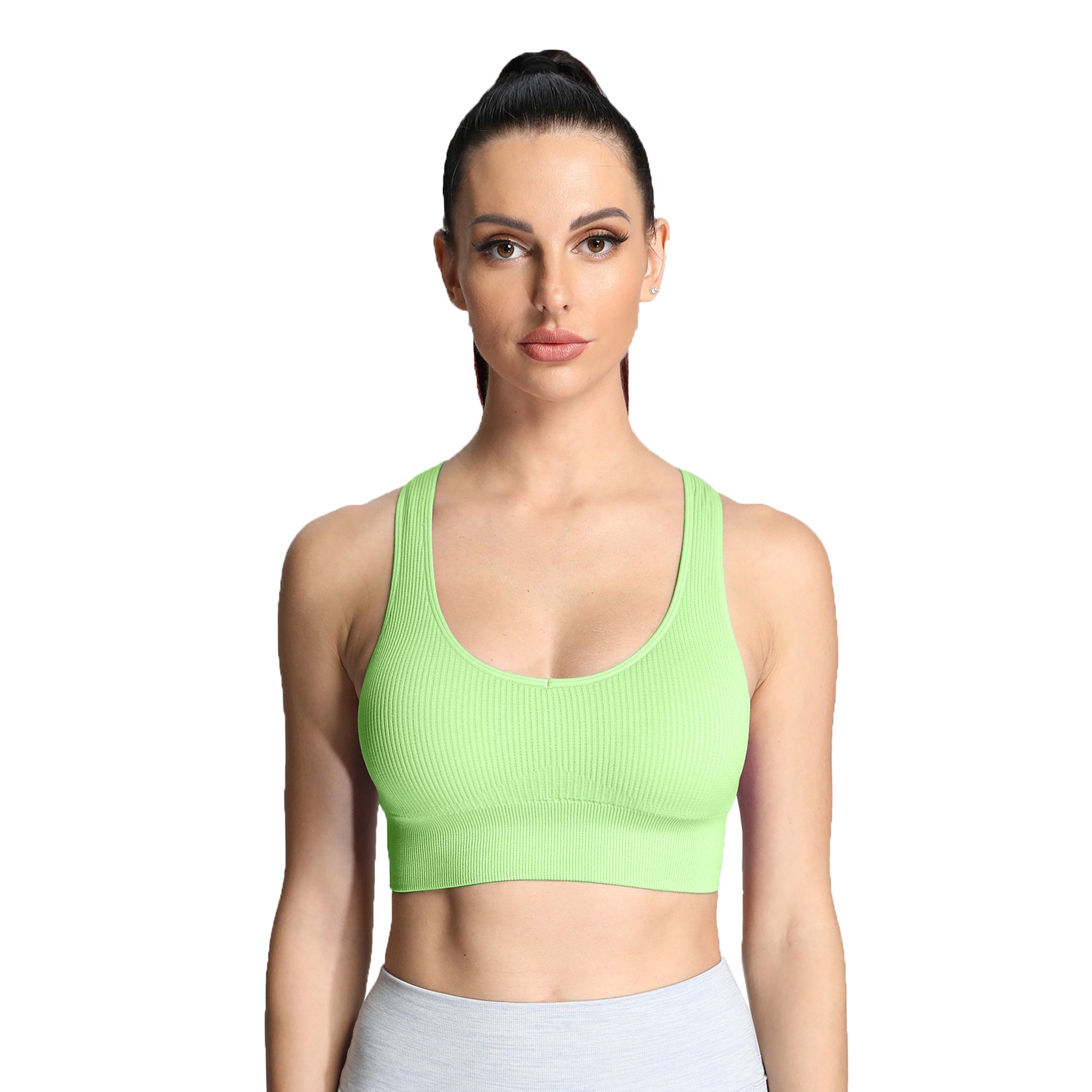 Aoxjox Ribbed Seamless Sports Bras