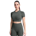 Aoxjox Vital Short Sleeve Crop Tops