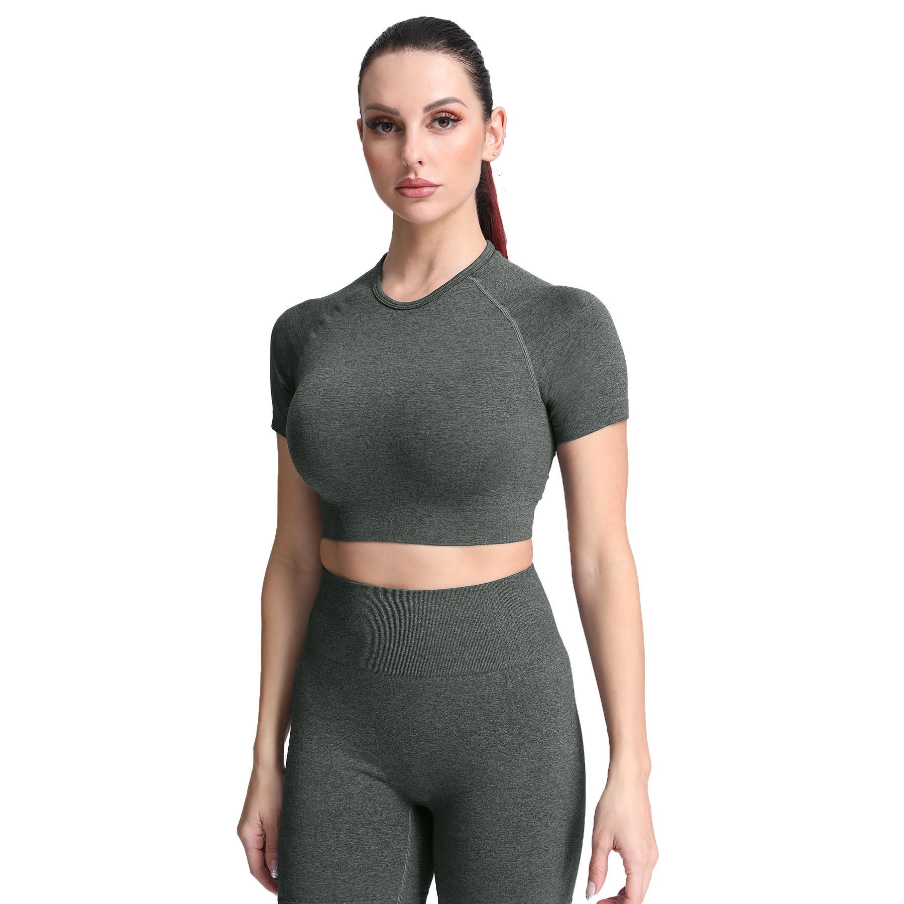 Aoxjox Vital Short Sleeve Crop Tops
