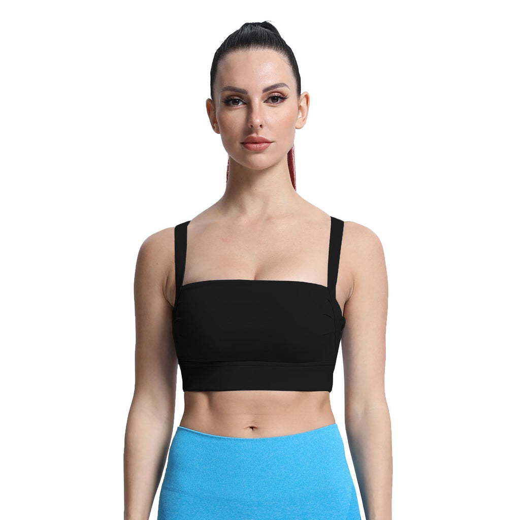 Aoxjox Tube top thick strap open back Bras