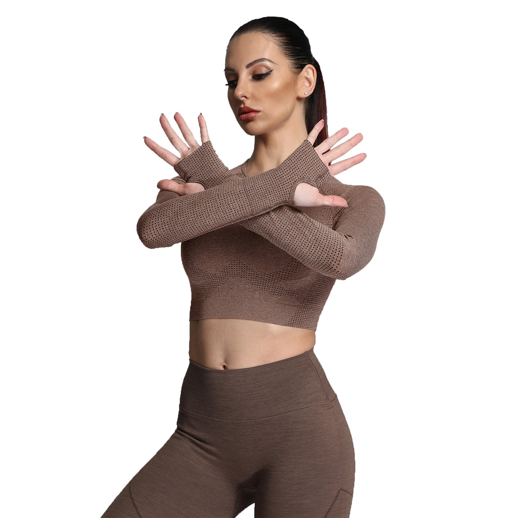 Aoxjox "Vital 2.0 / 3.0" long-sleeved Crop Top