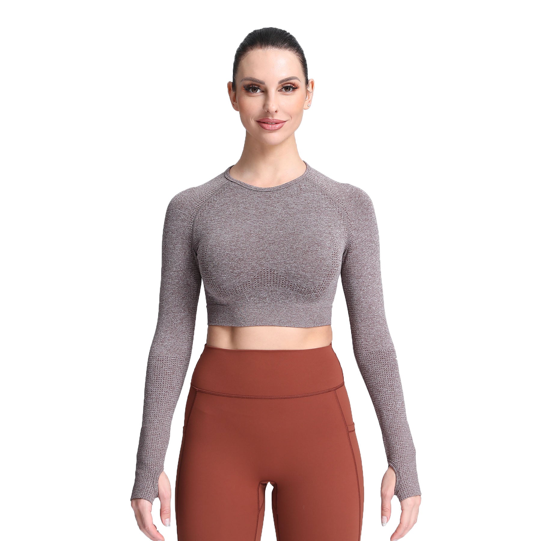 Aoxjox Vital Long Sleeve Crop Top