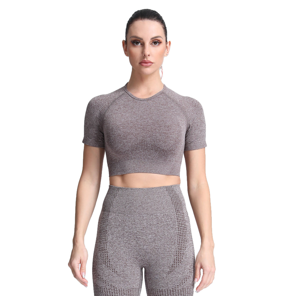 Aoxjox Vital Short Sleeve Crop Tops