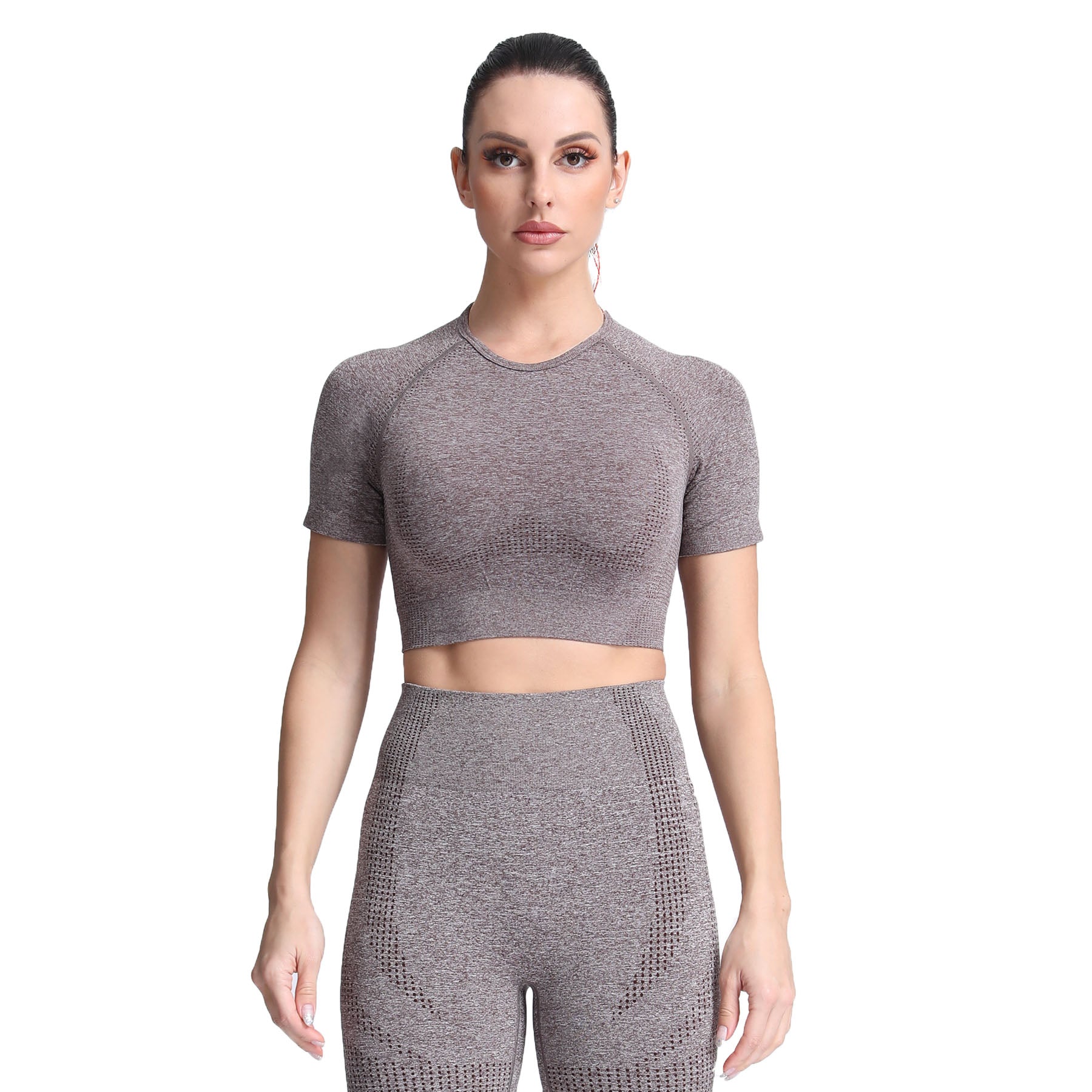 Aoxjox Vital Short Sleeve Crop Tops