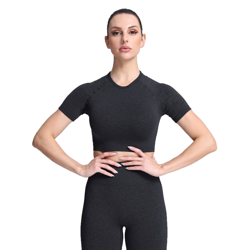 Aoxjox Vital Short Sleeve Crop Tops