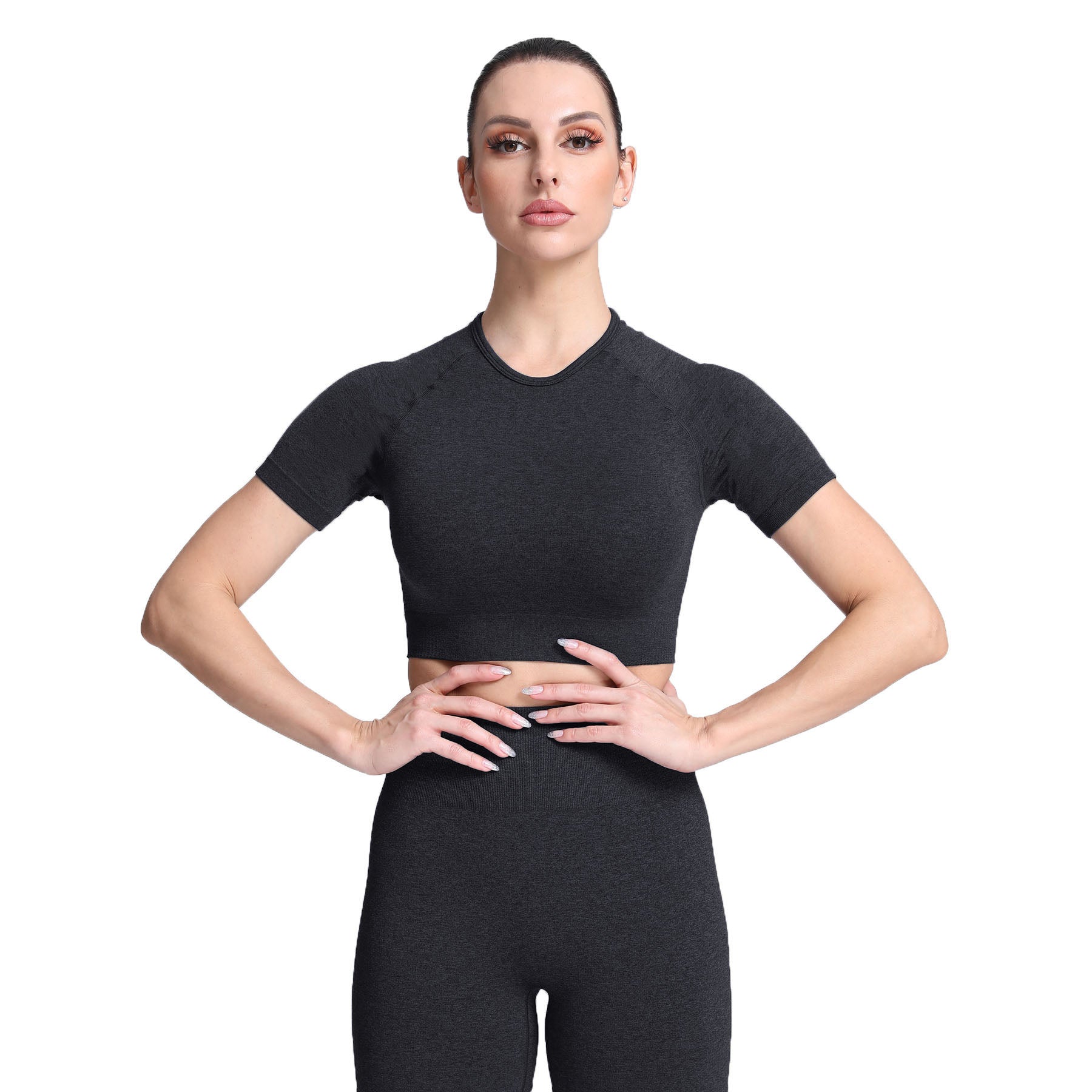 Aoxjox Vital Short Sleeve Crop Tops