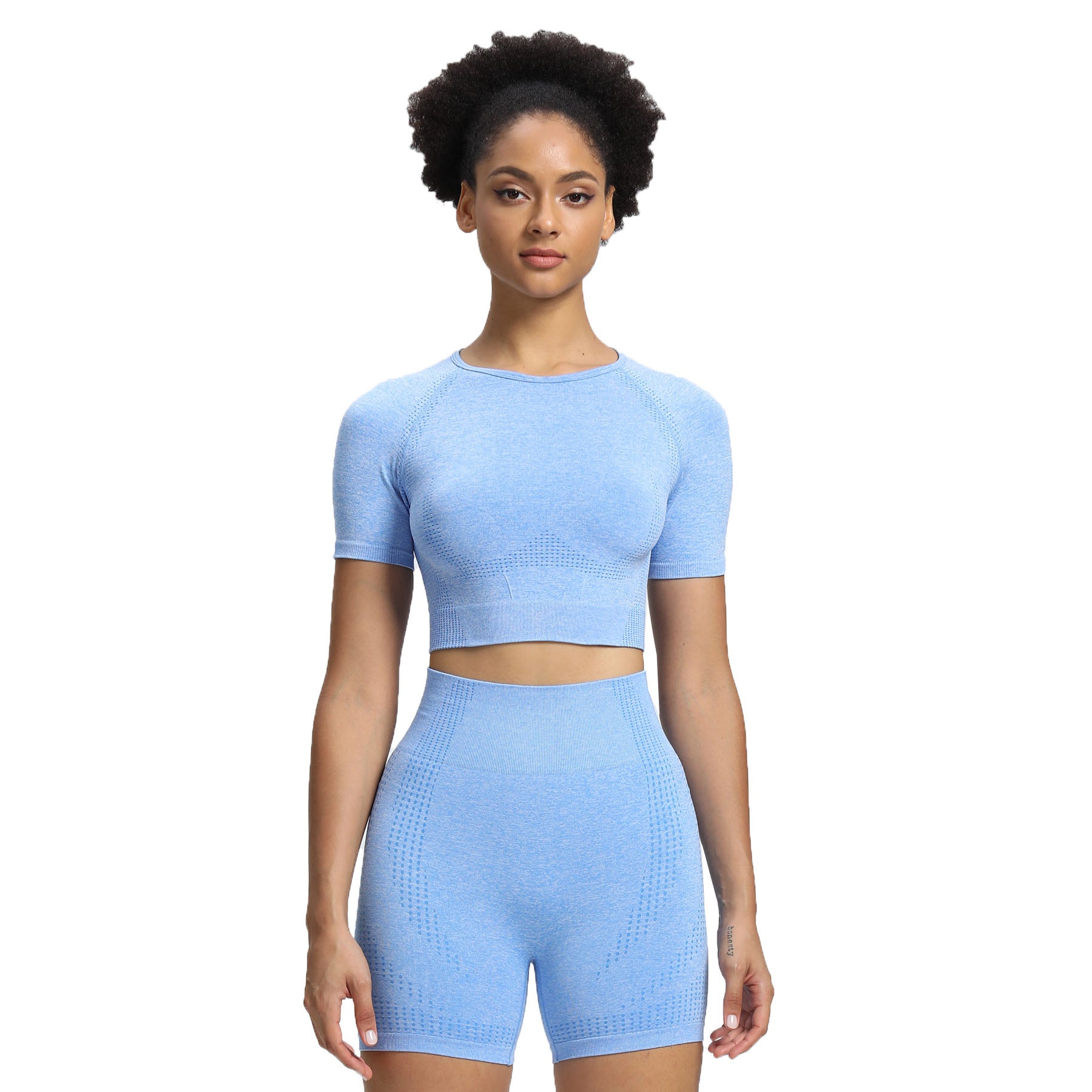 Aoxjox Vital Short Sleeve Crop Tops