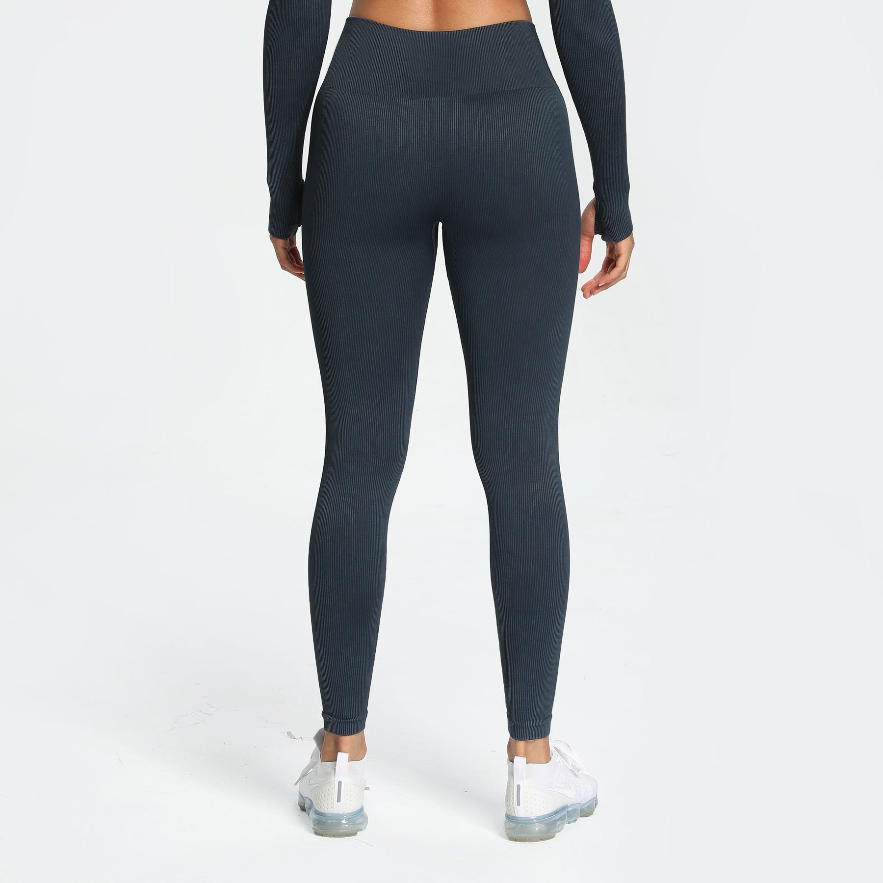 Aoxjox Women's Ribbed Washed Seamless Leggings