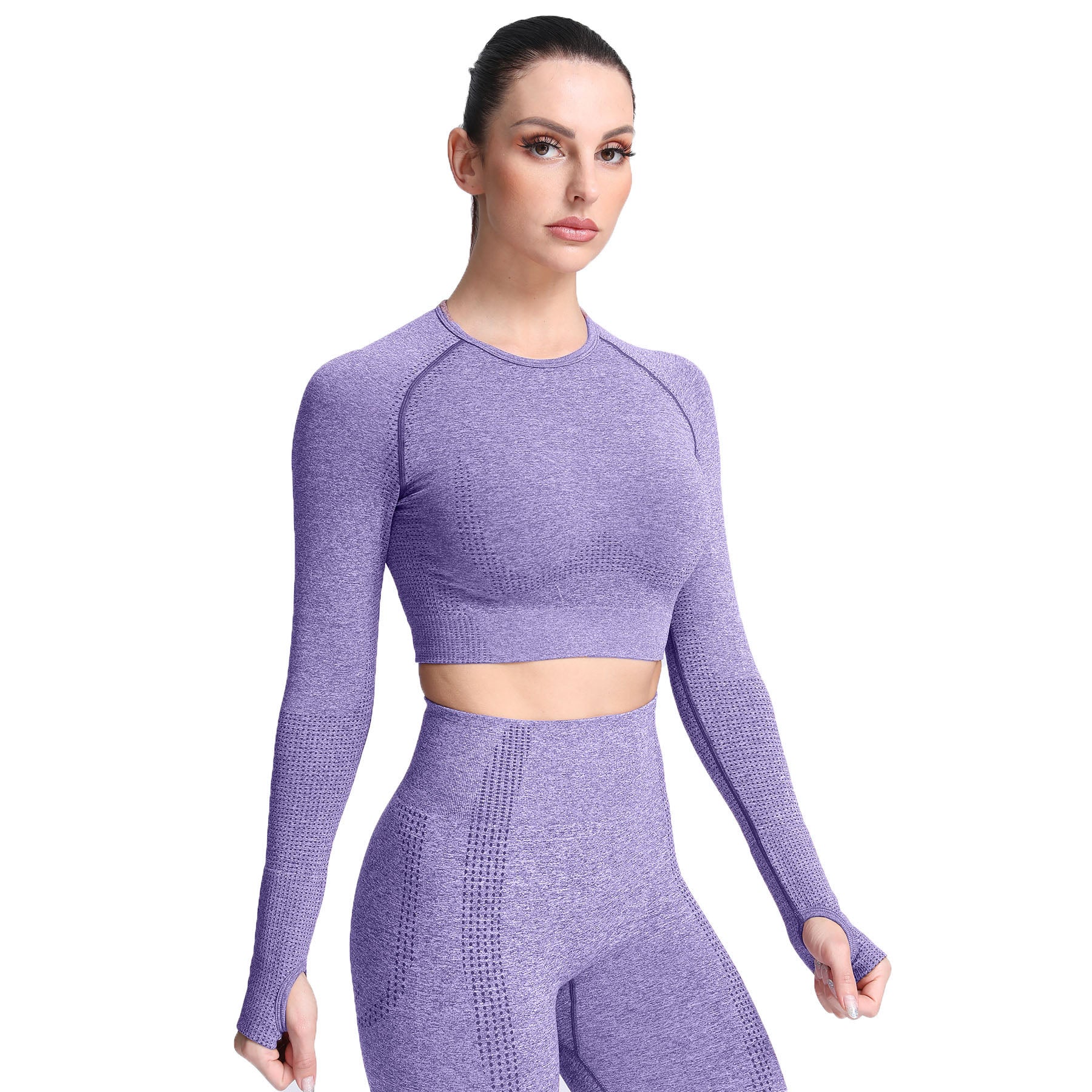 Aoxjox Vital Long Sleeve Crop Top