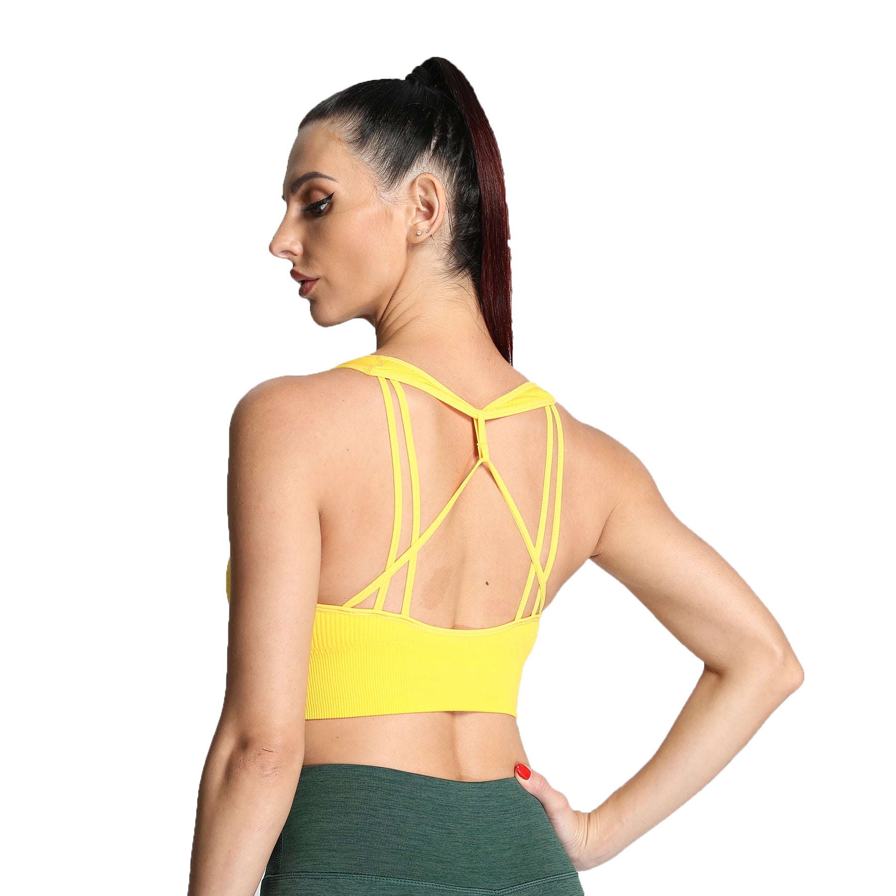 Aoxjox Ribbed Seamless Sports Bras