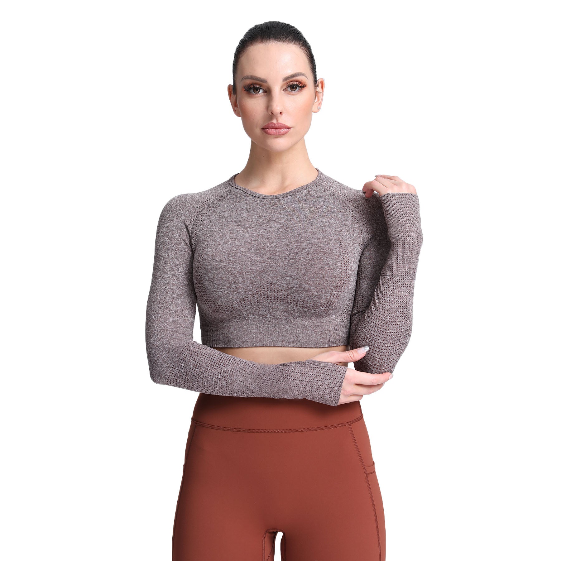 Aoxjox Vital Long Sleeve Crop Top