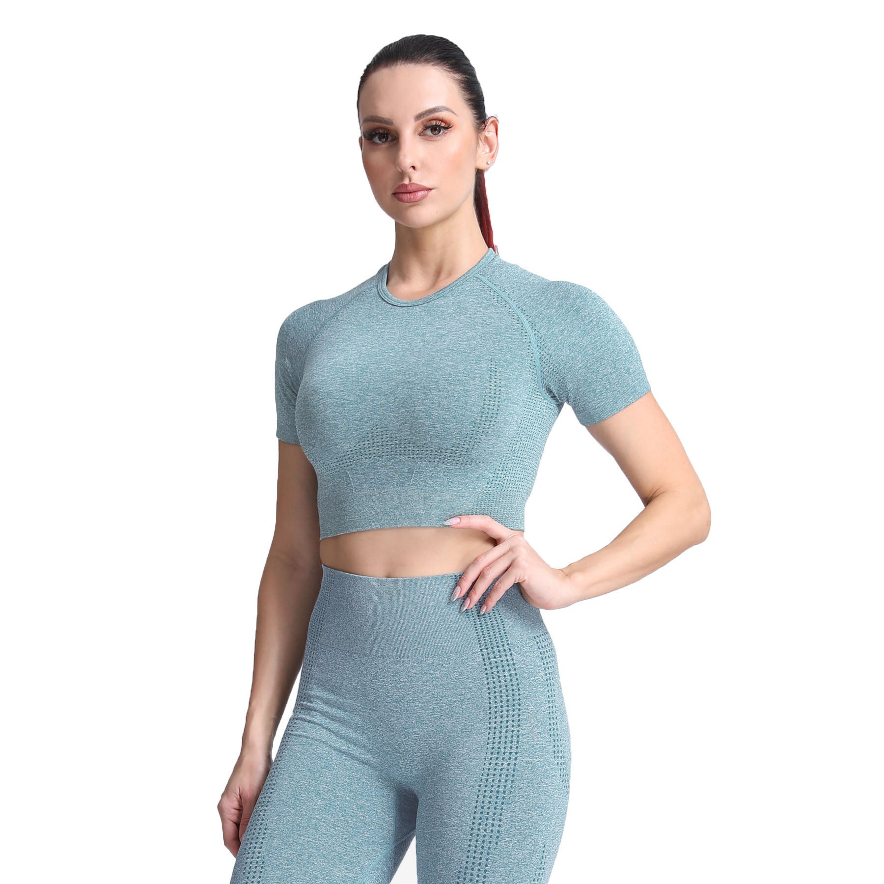 Aoxjox Vital Short Sleeve Crop Tops