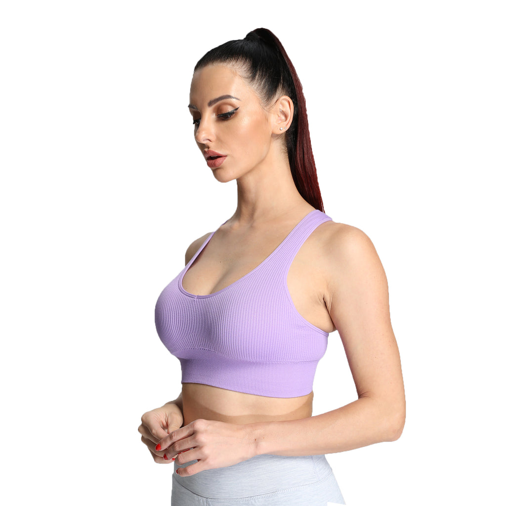 Aoxjox Ribbed Seamless Sports Bras