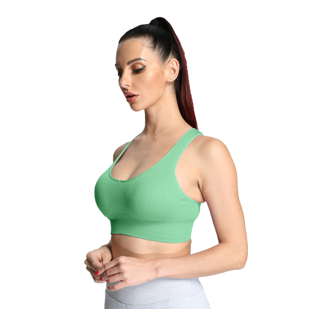 Aoxjox Ribbed Seamless Sports Bras