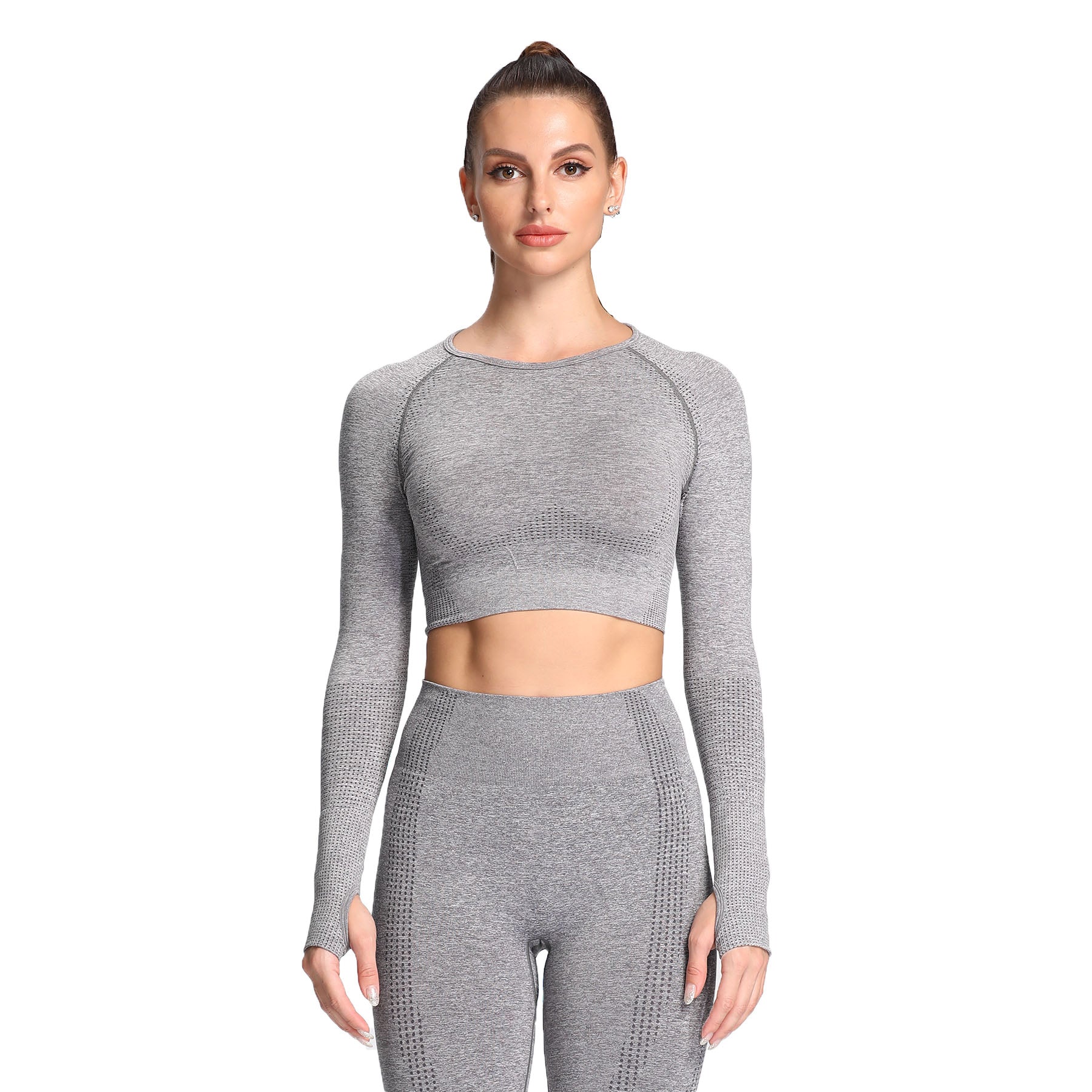 Aoxjox Vital Long Sleeve Crop Top