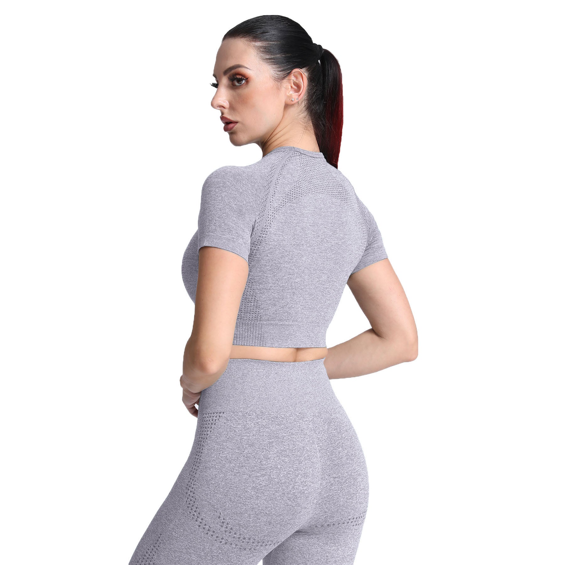 Aoxjox Vital Short Sleeve Crop Tops